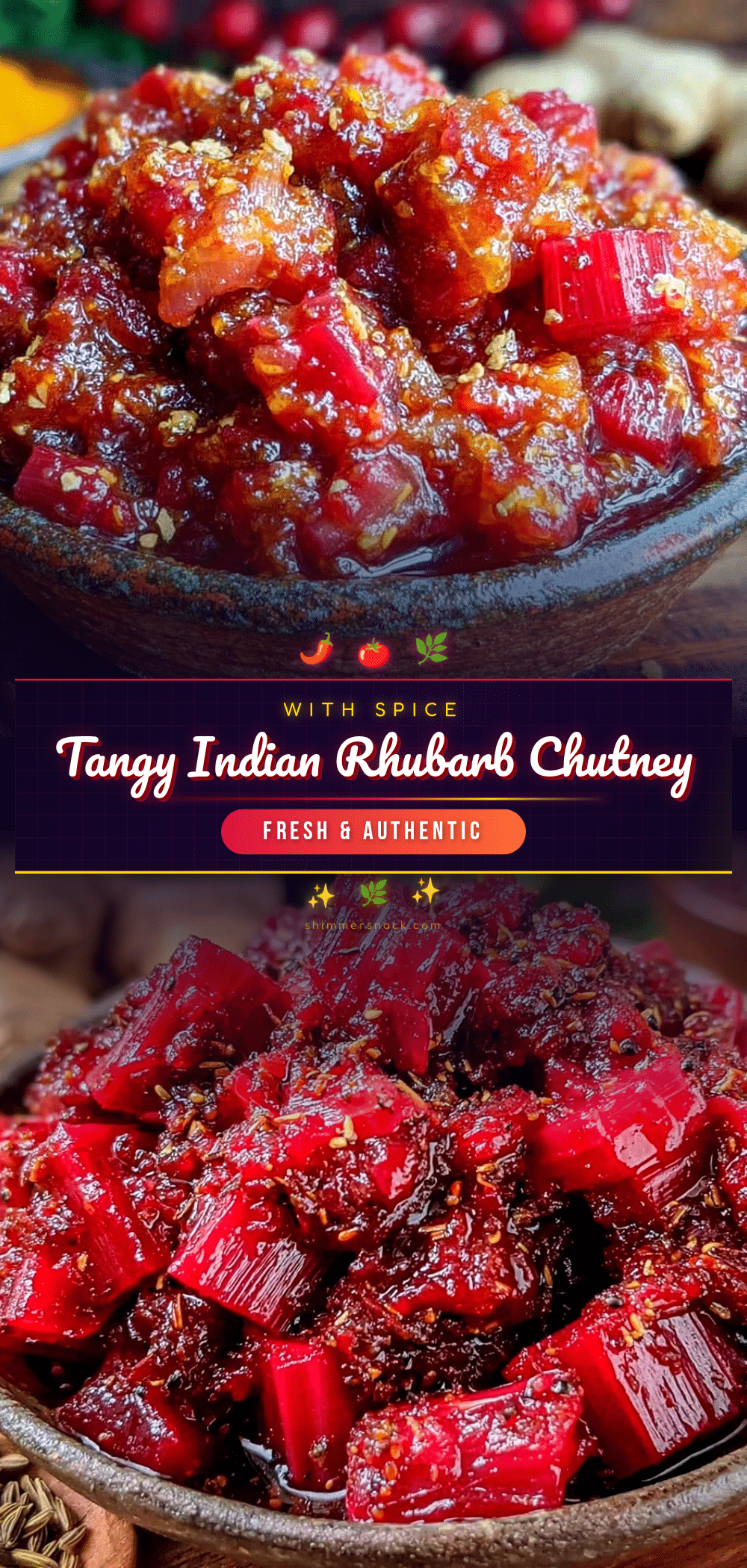 Indian rhubarb chutney recipe