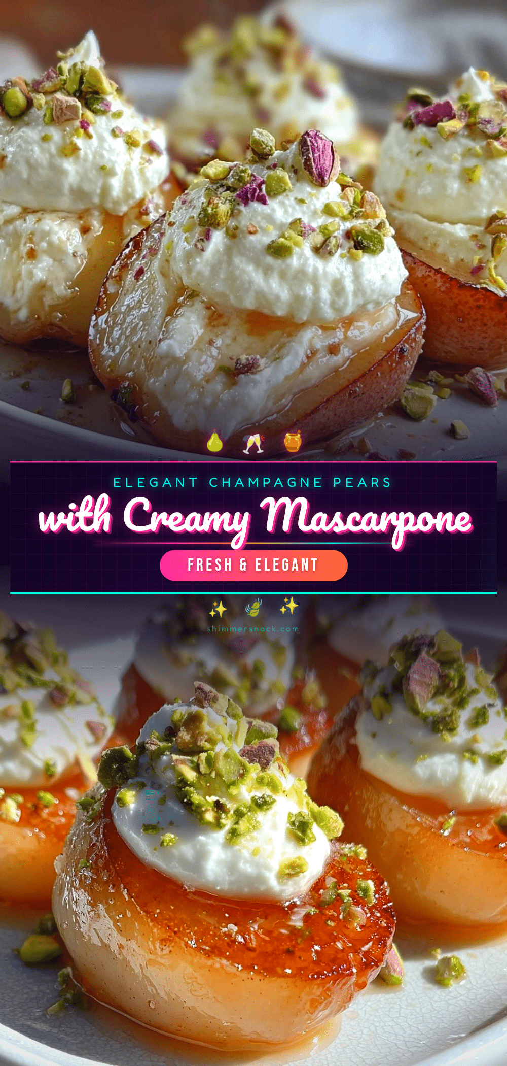 champagne poached pears recipe