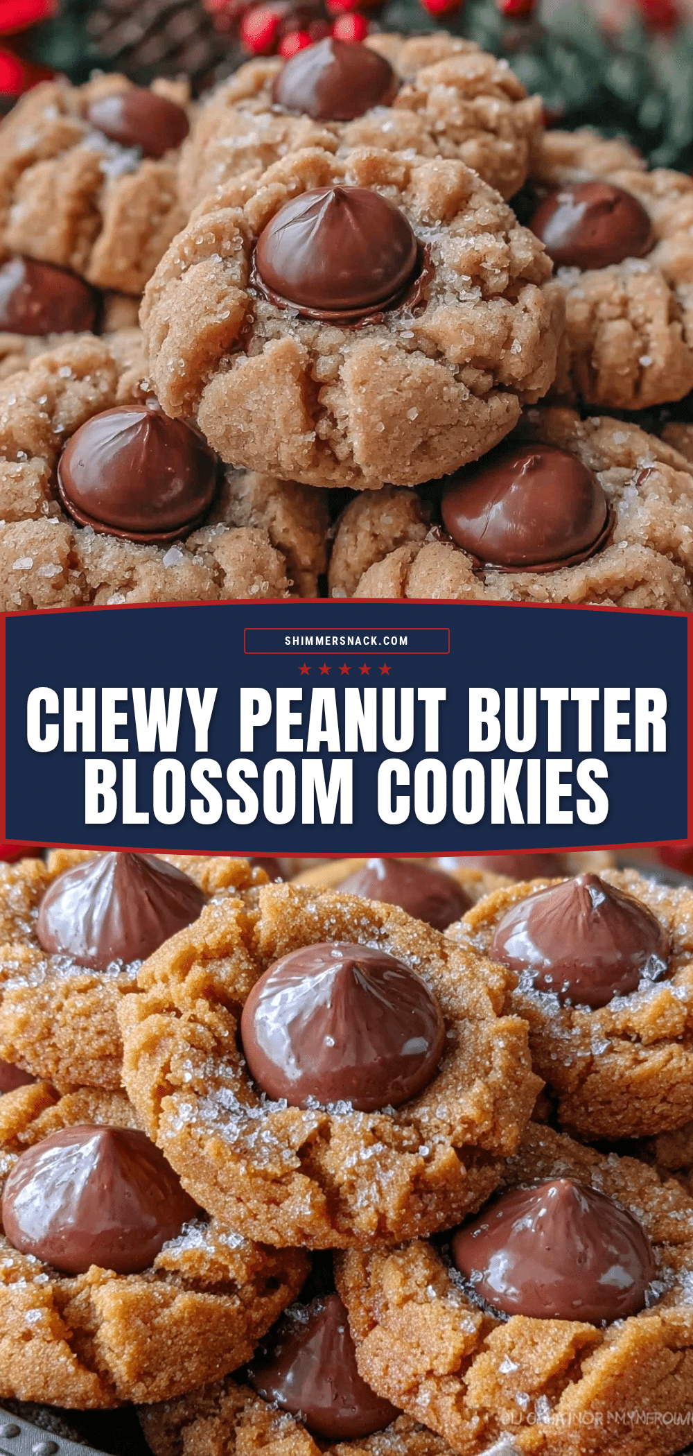 classic chewy peanut butter blossom cookies recipe