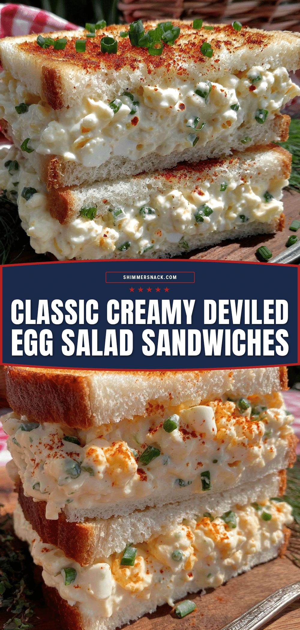 creamy classic deviled egg salad sandwiches recipe