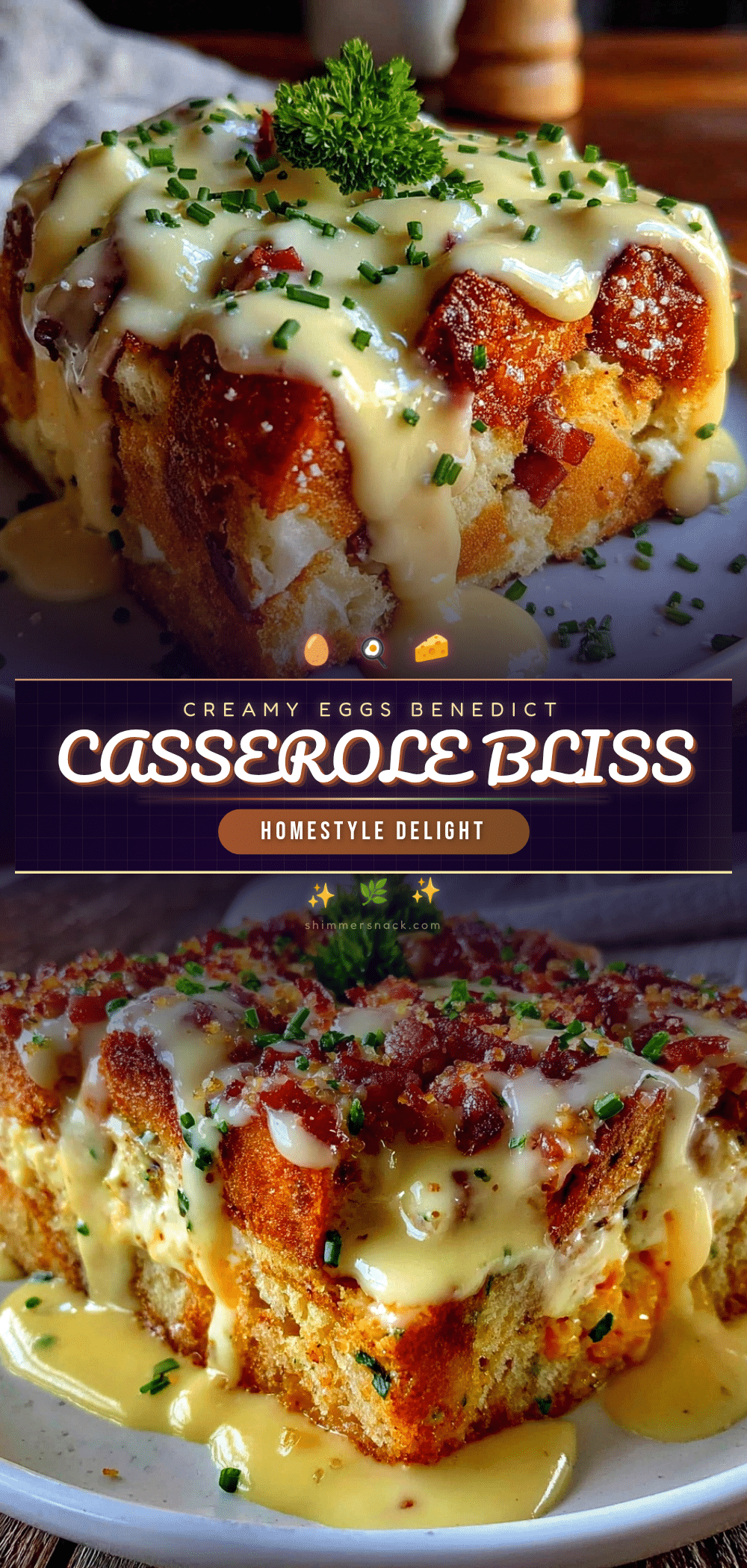 Creamy Eggs Benedict casserole recipe