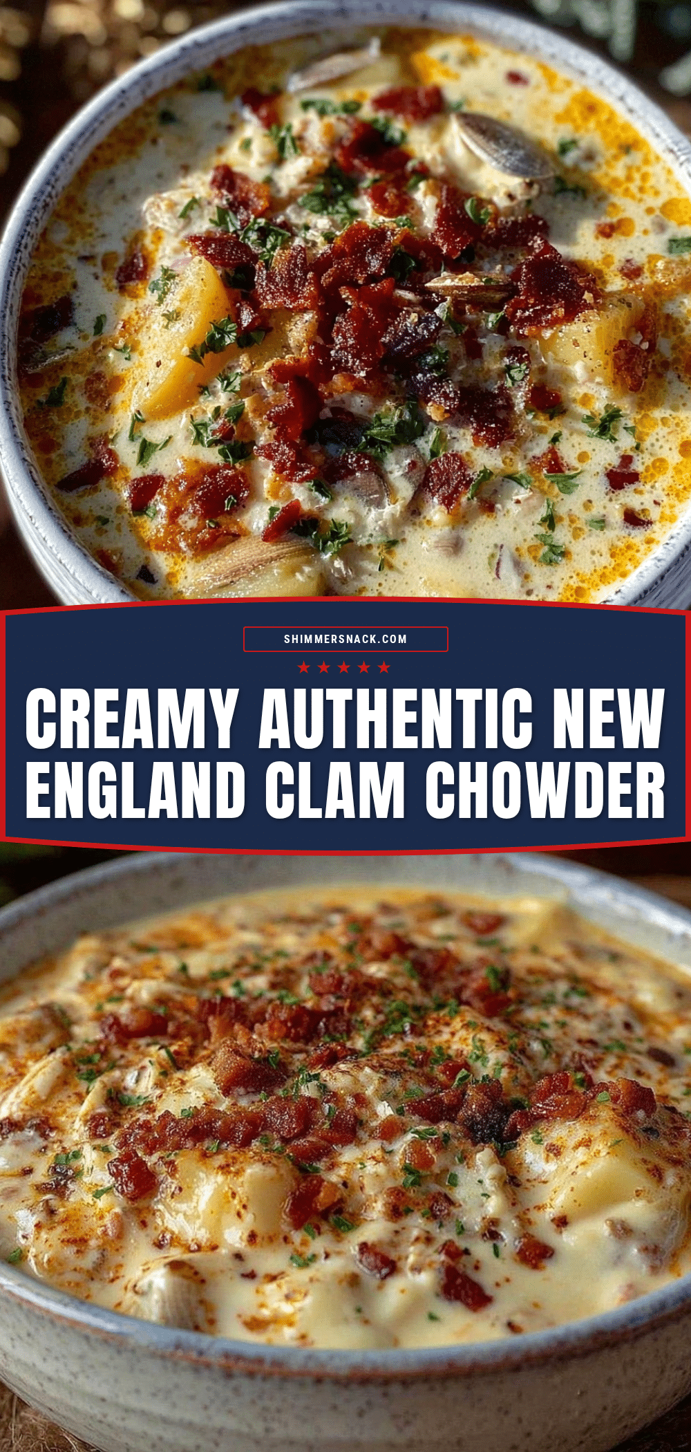 creamy New England clam chowder recipe