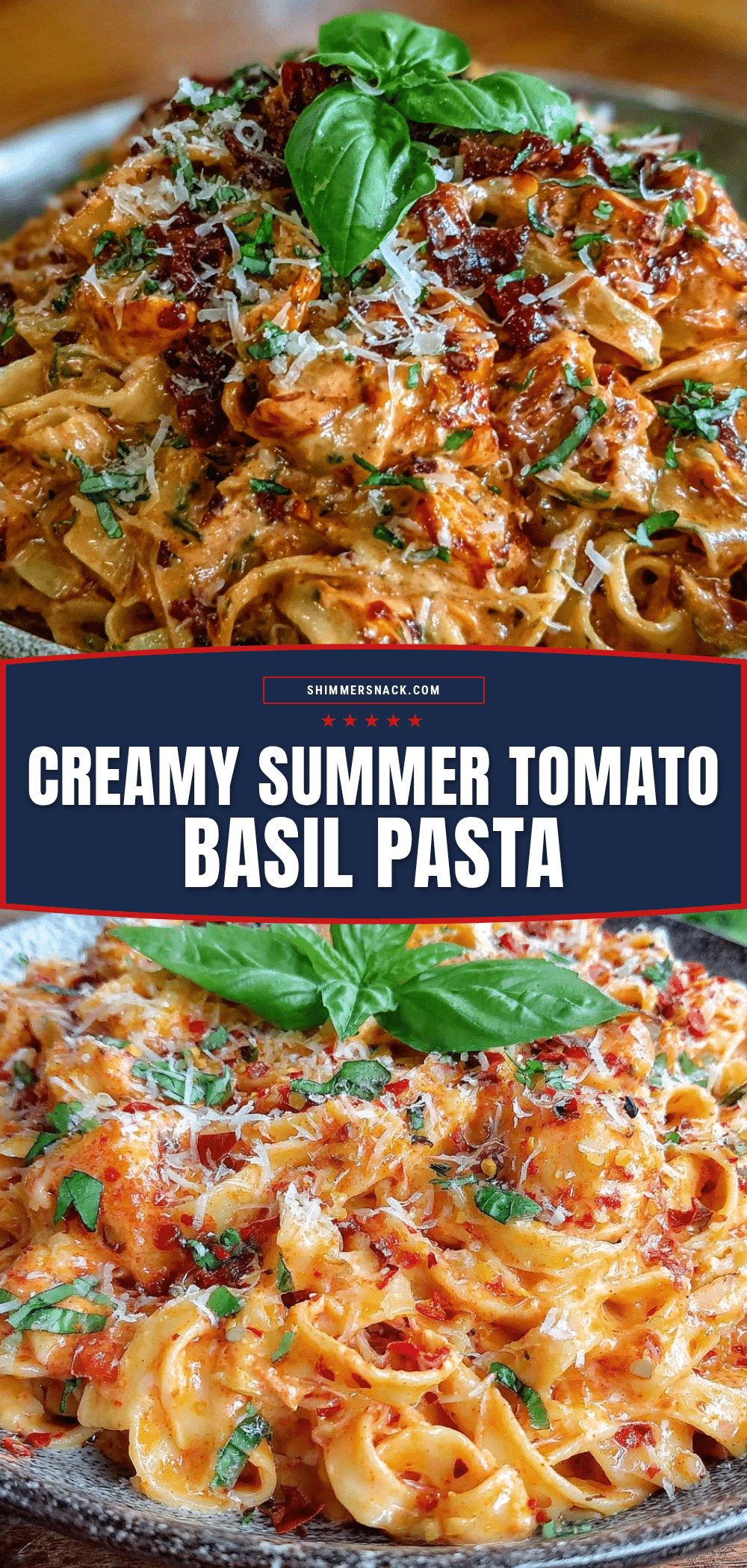 creamy summer tomato basil pasta recipe