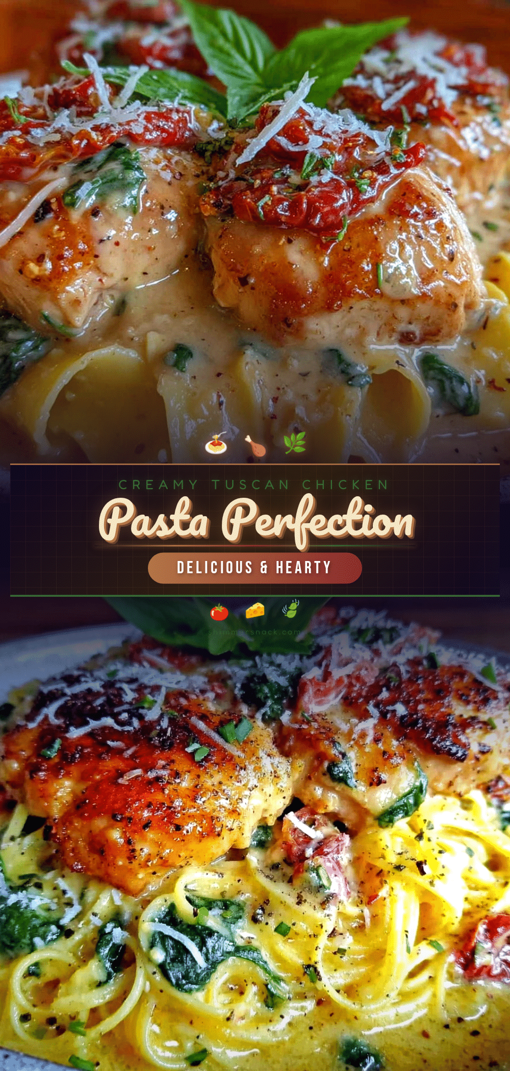 creamy tuscan chicken pasta recipe