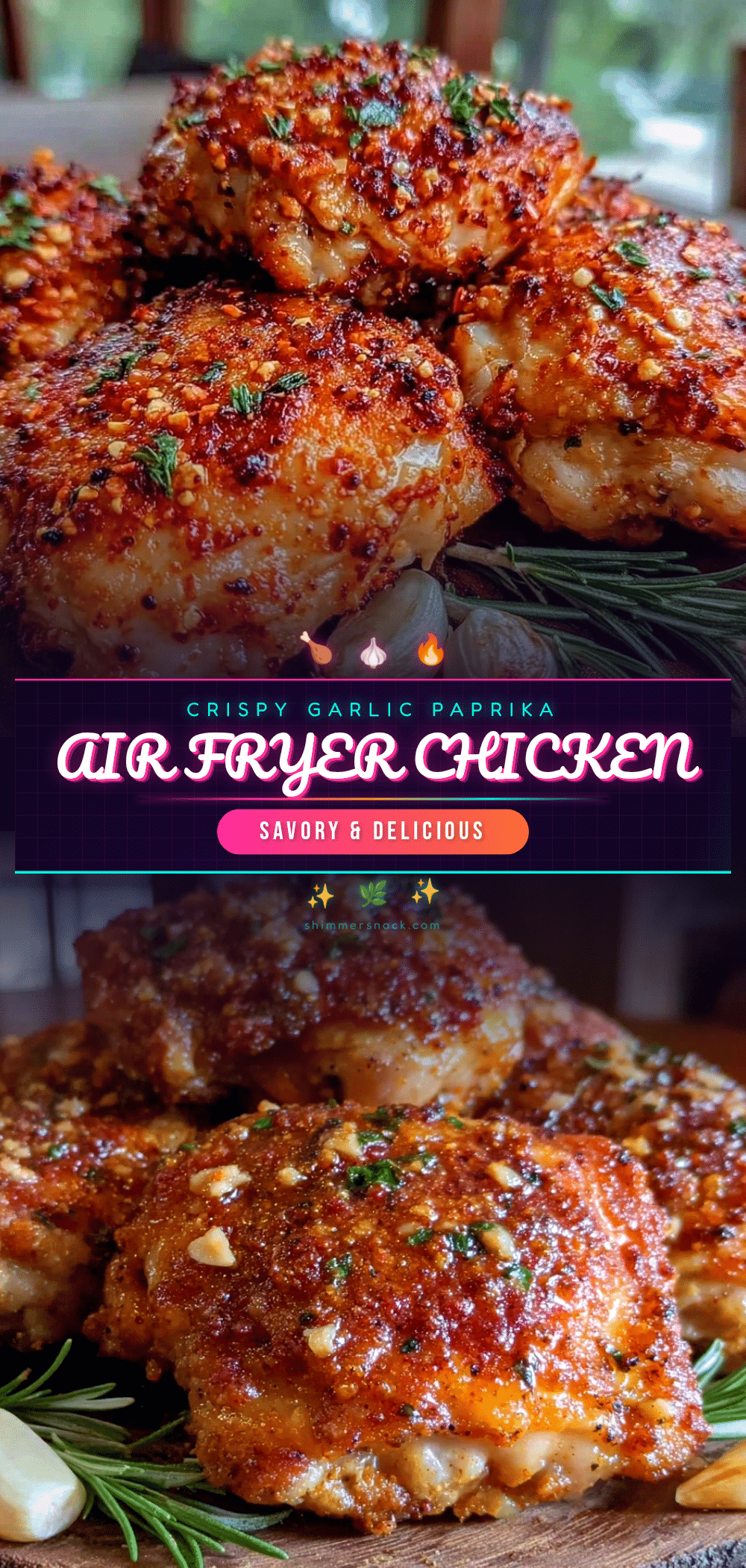 crispy air fryer chicken thighs recipe