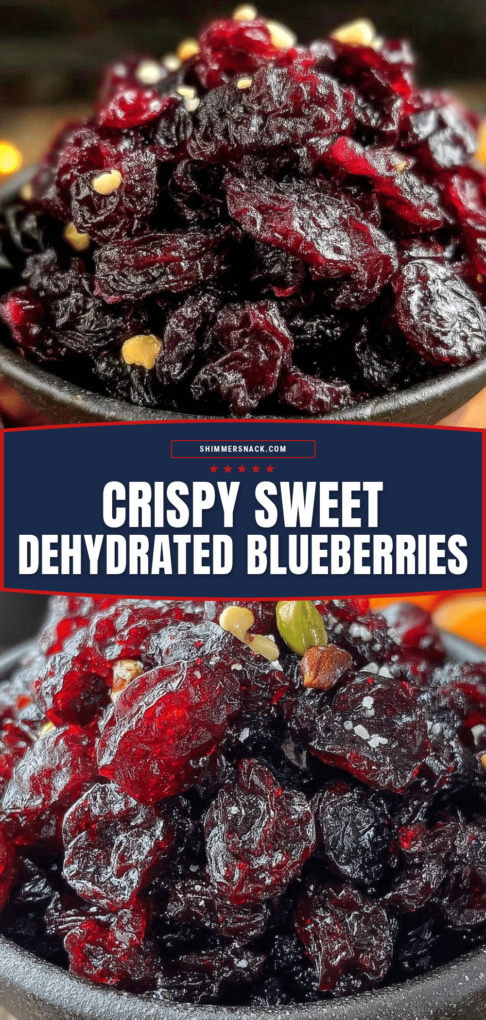 crispy dehydrated blueberries recipe