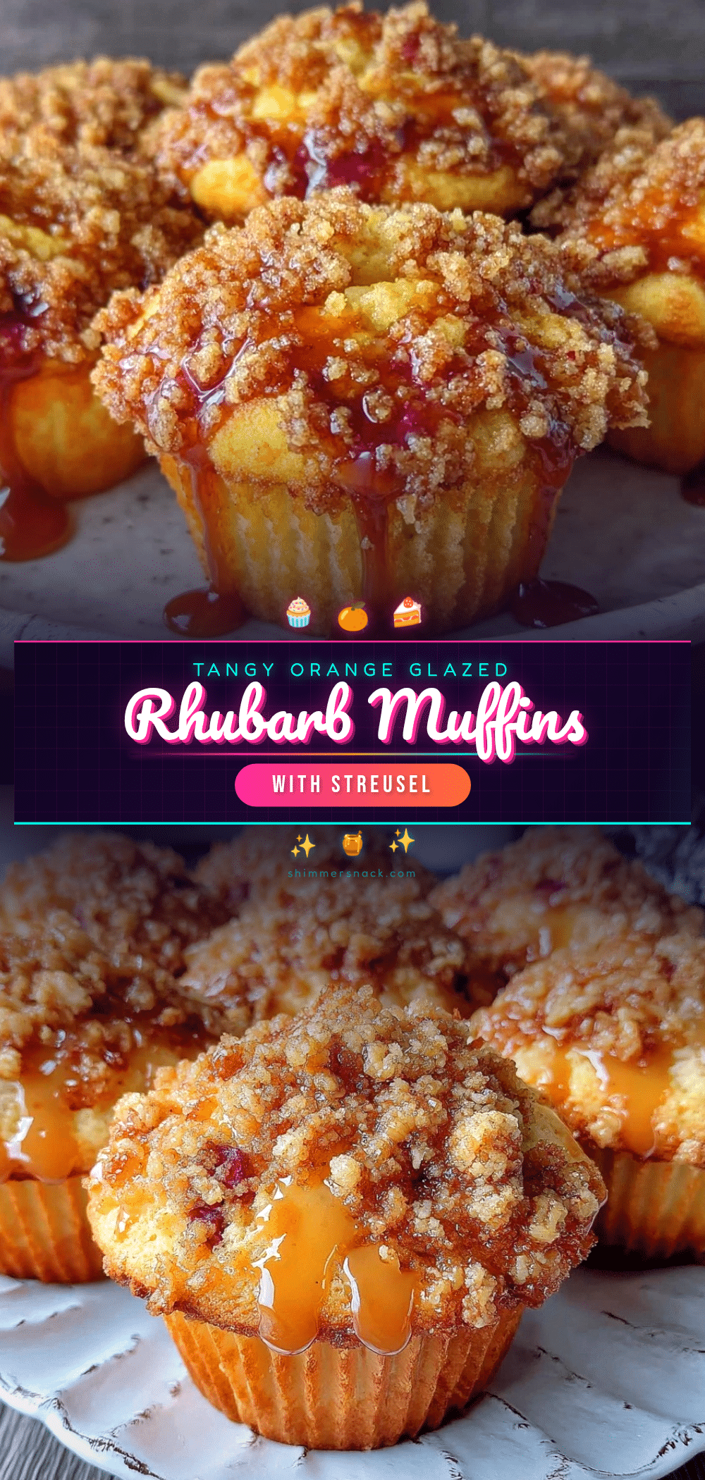 crispy orange glazed rhubarb muffins recipe
