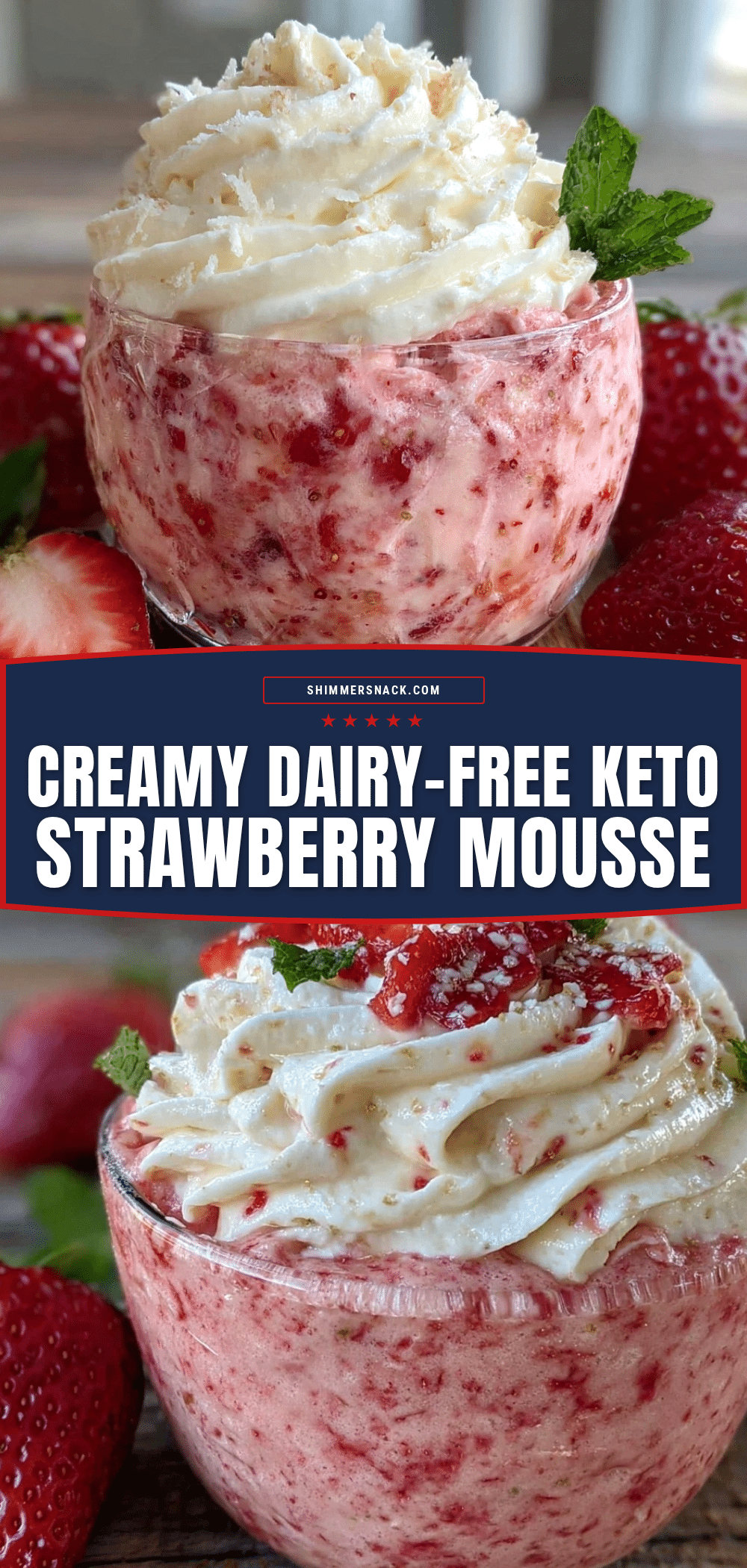 dairy-free keto strawberry mousse recipe