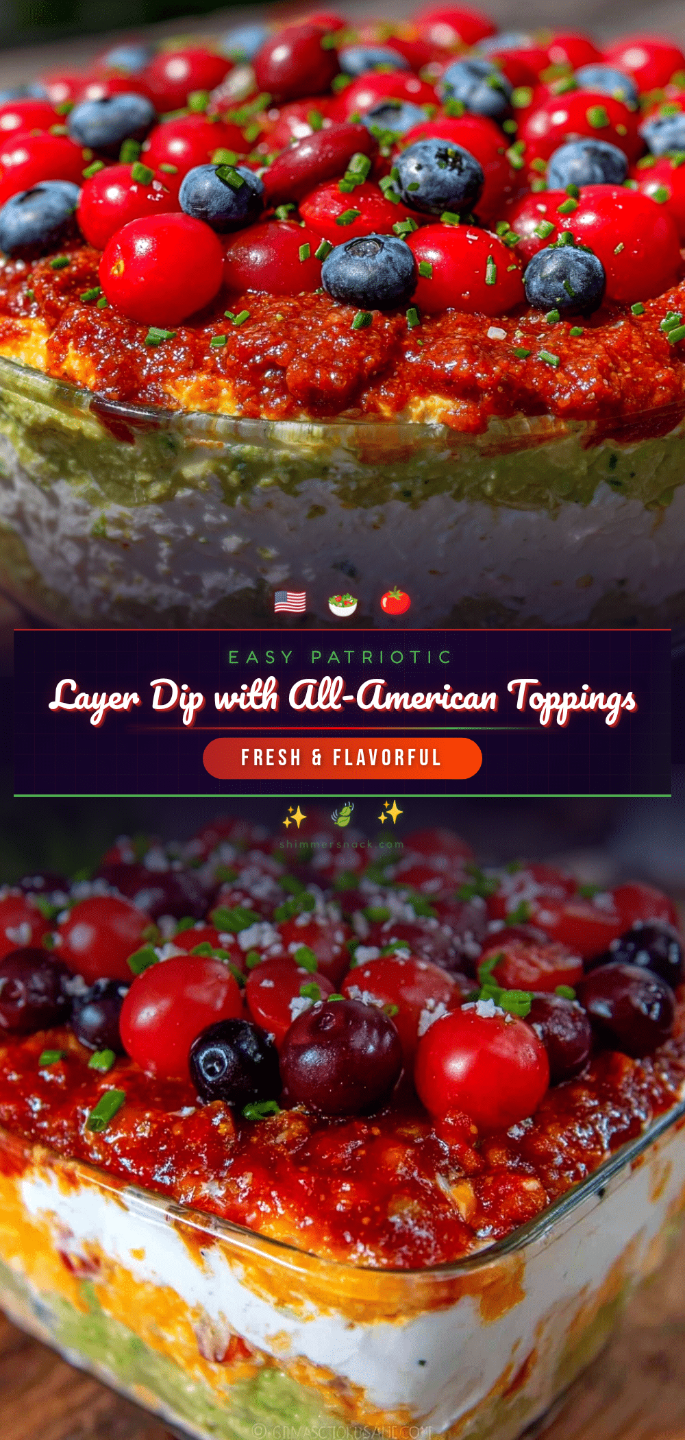 easy patriotic layer dip recipe