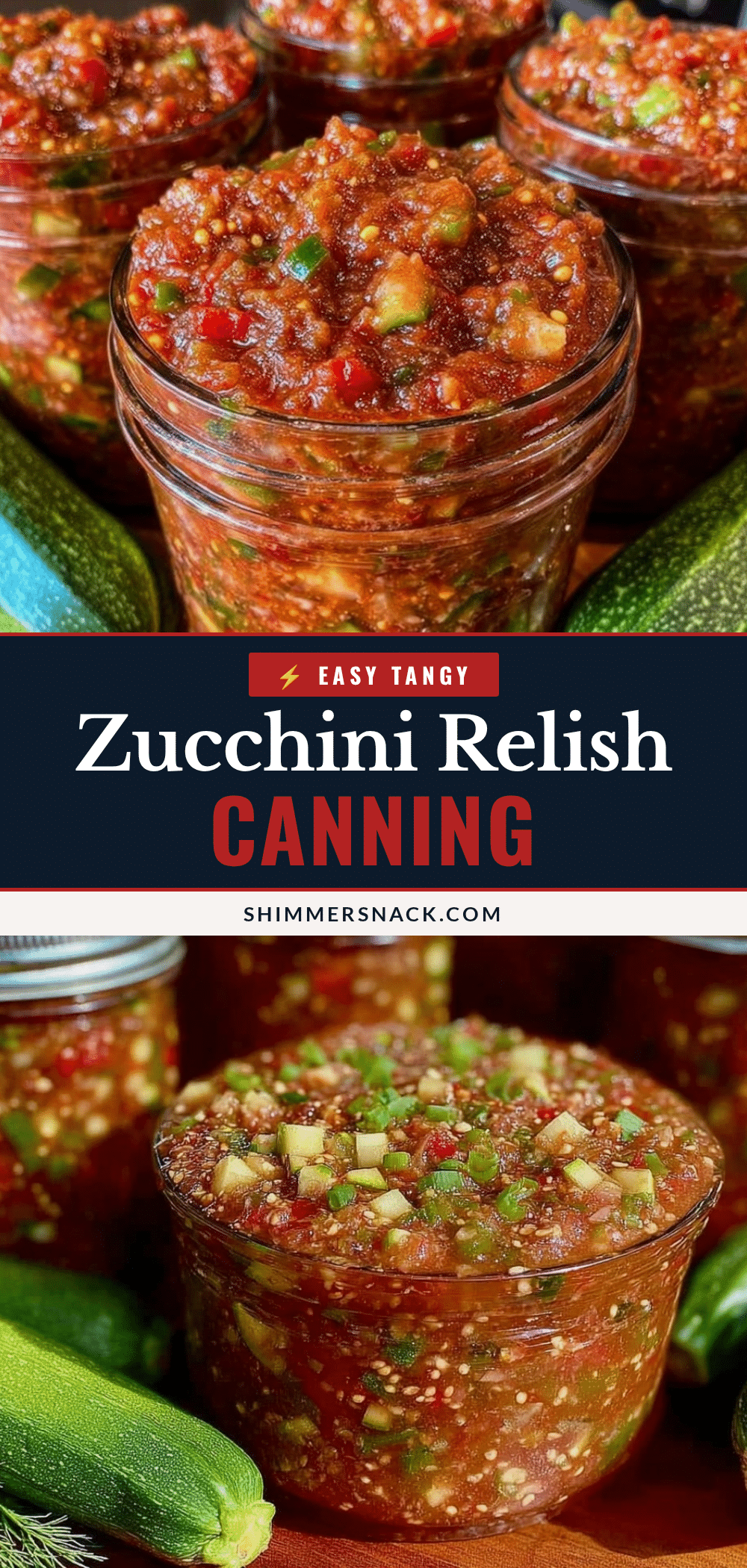 easy tangy zucchini relish recipe