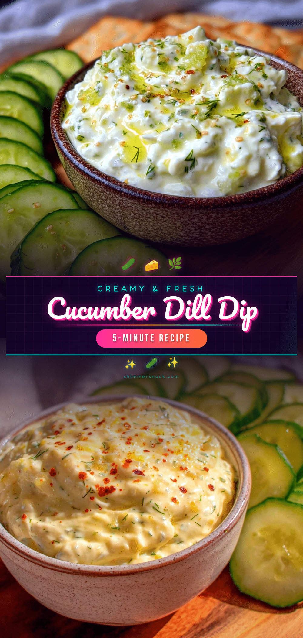 Fresh Cucumber Dill Greek Yogurt Dip recipe