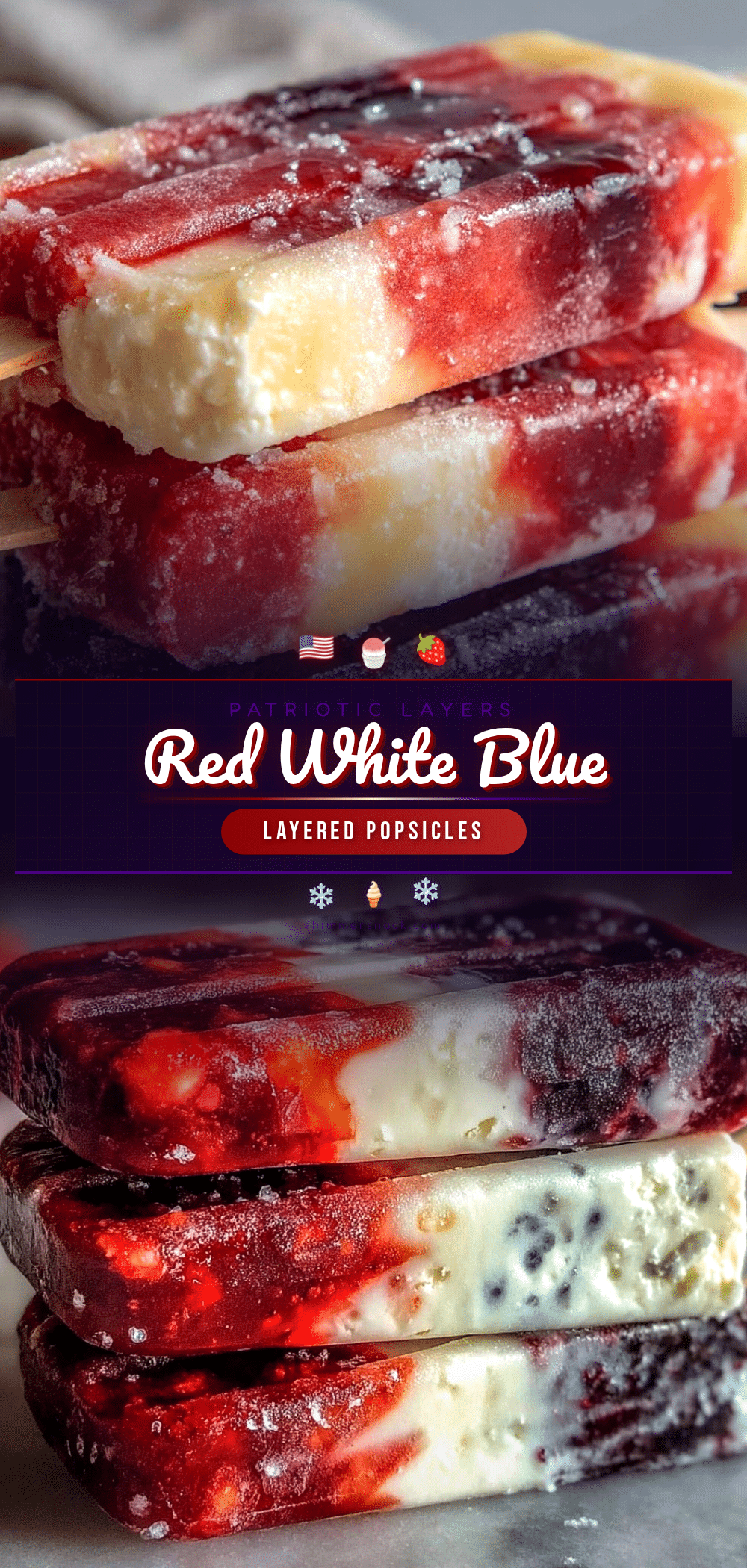 fresh red white and blue popsicles recipe