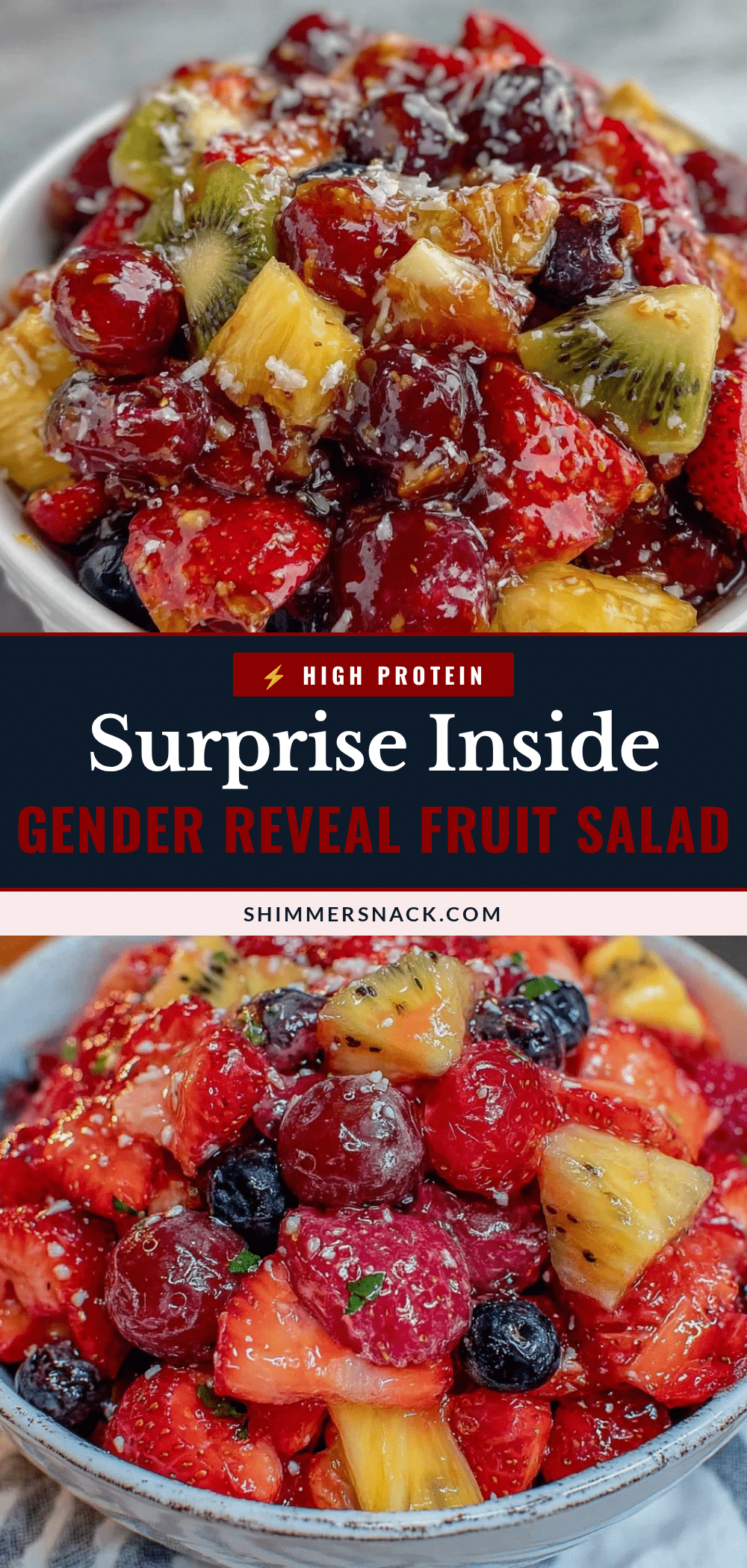 gender reveal fruit salad recipe