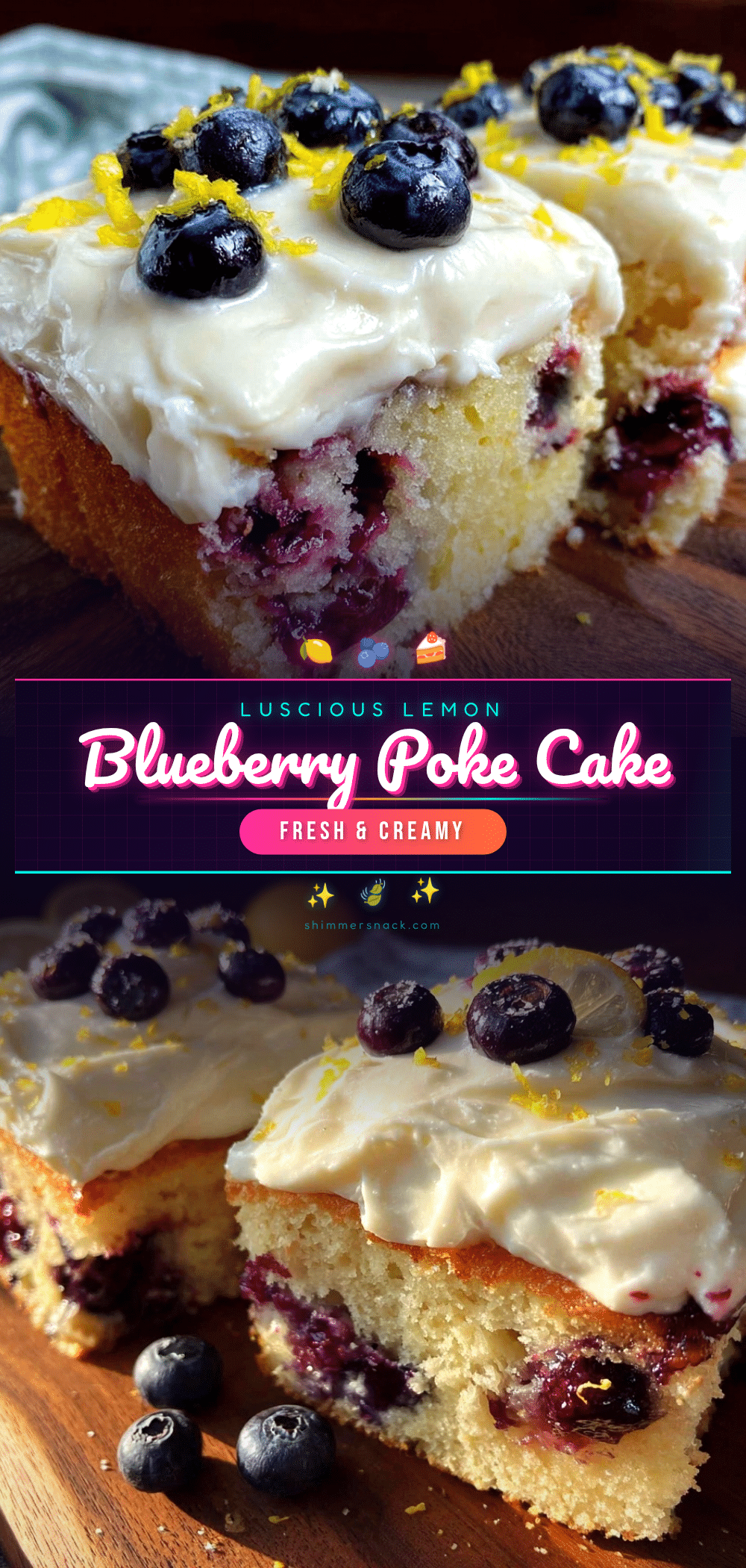 lemon blueberry poke cake recipe