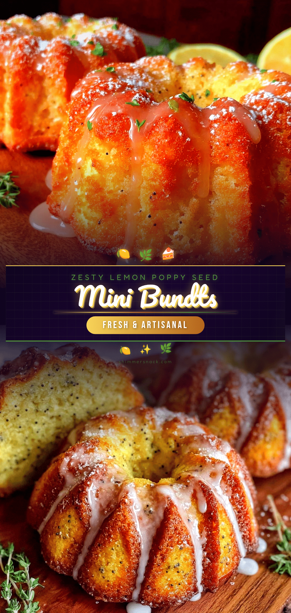 lemon poppy seed mini bundt cakes recipe
