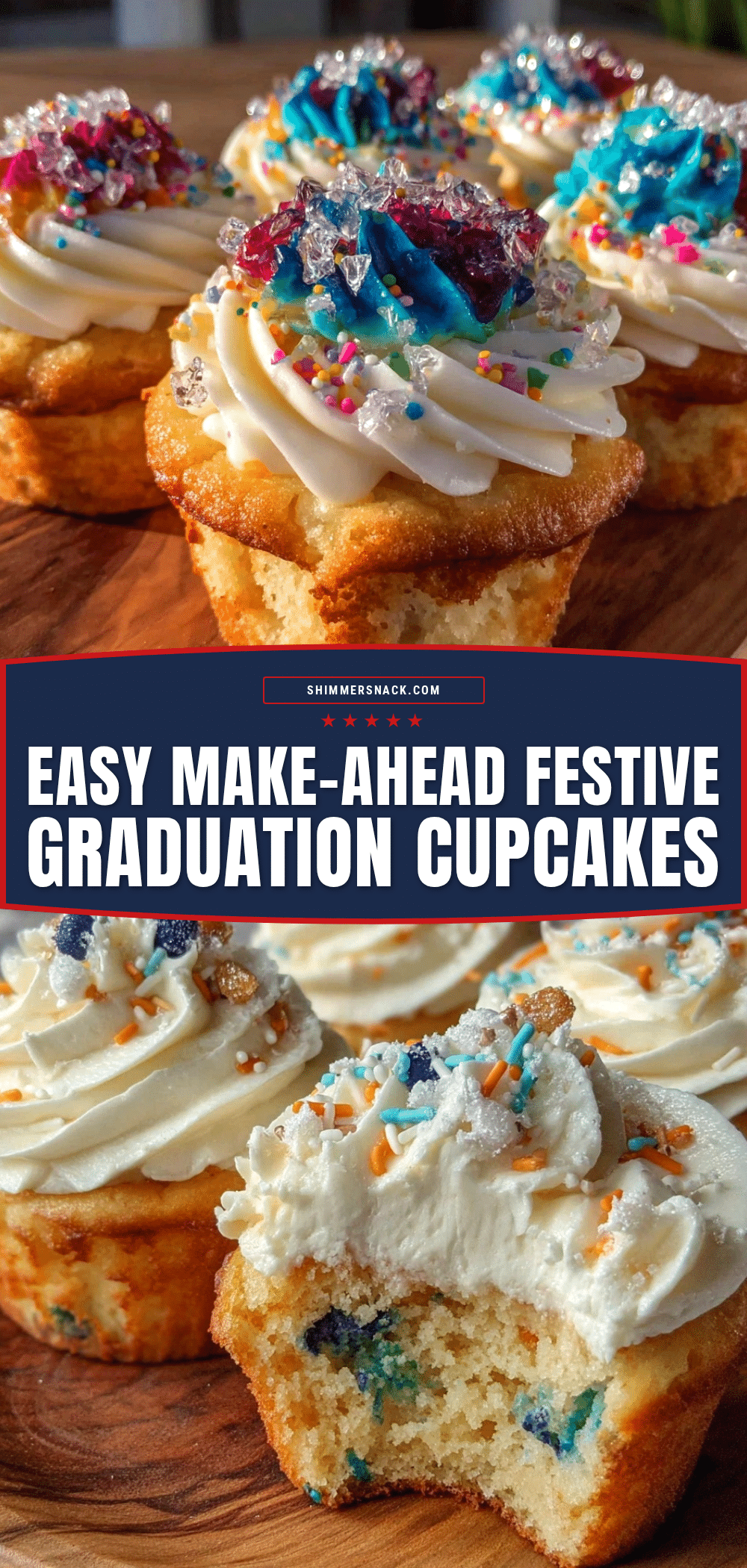 make-ahead graduation cupcakes recipe