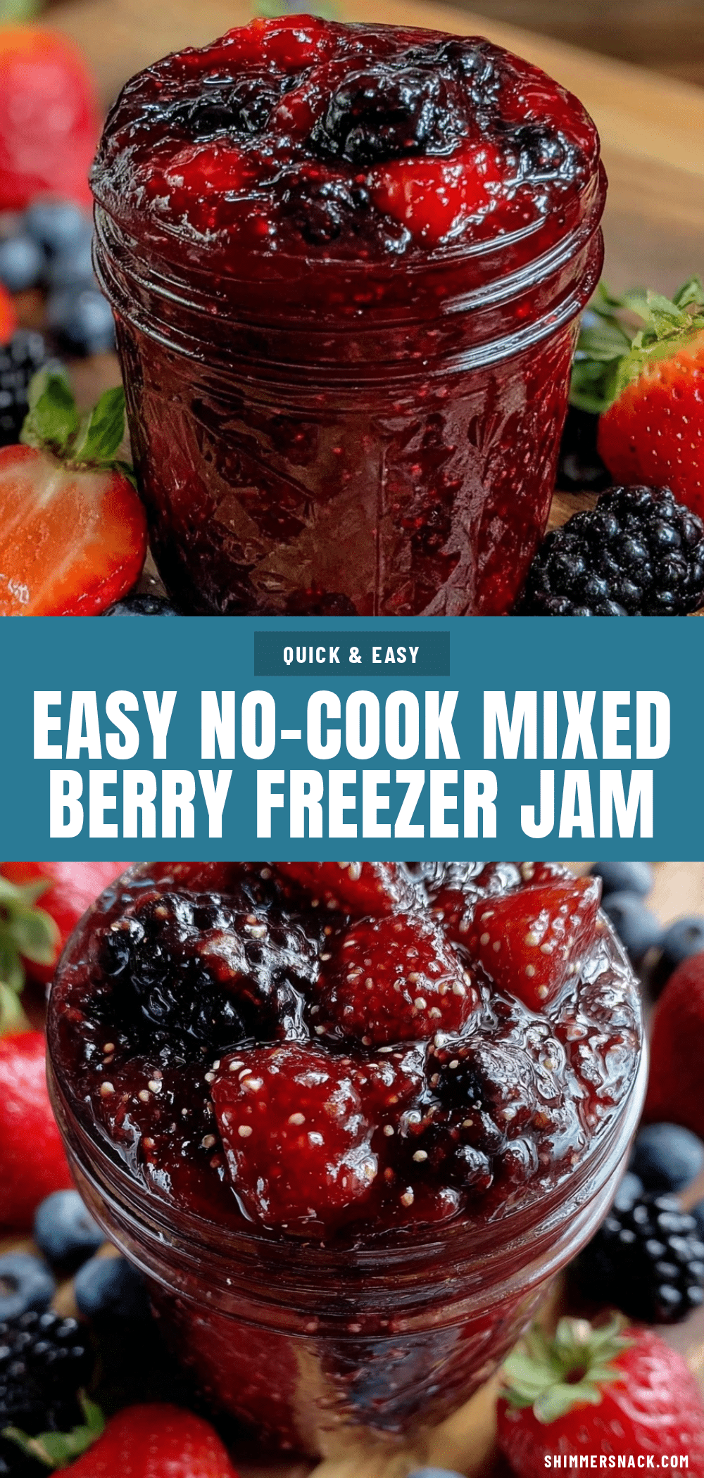 mixed berry freezer jam recipe
