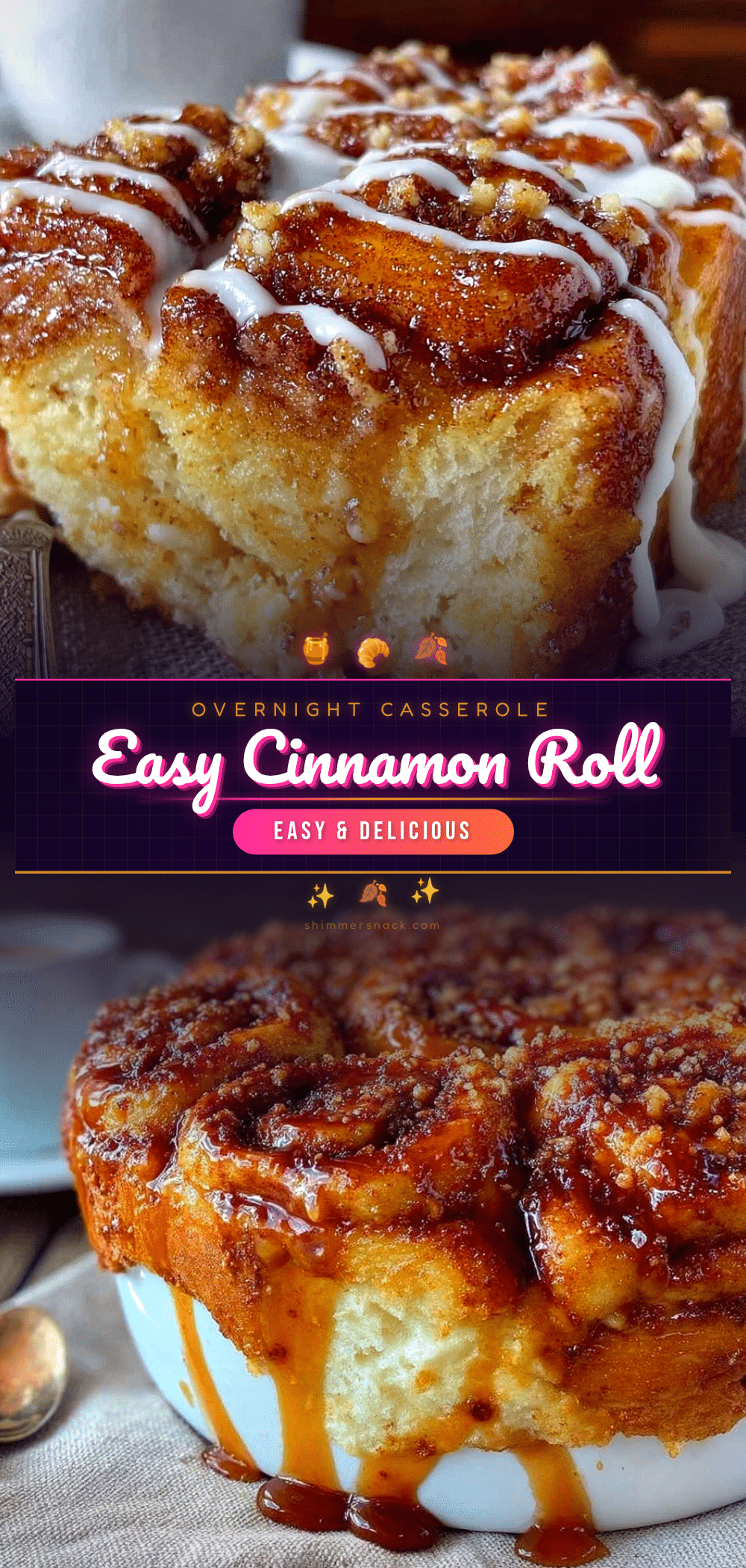 overnight cinnamon roll casserole recipe