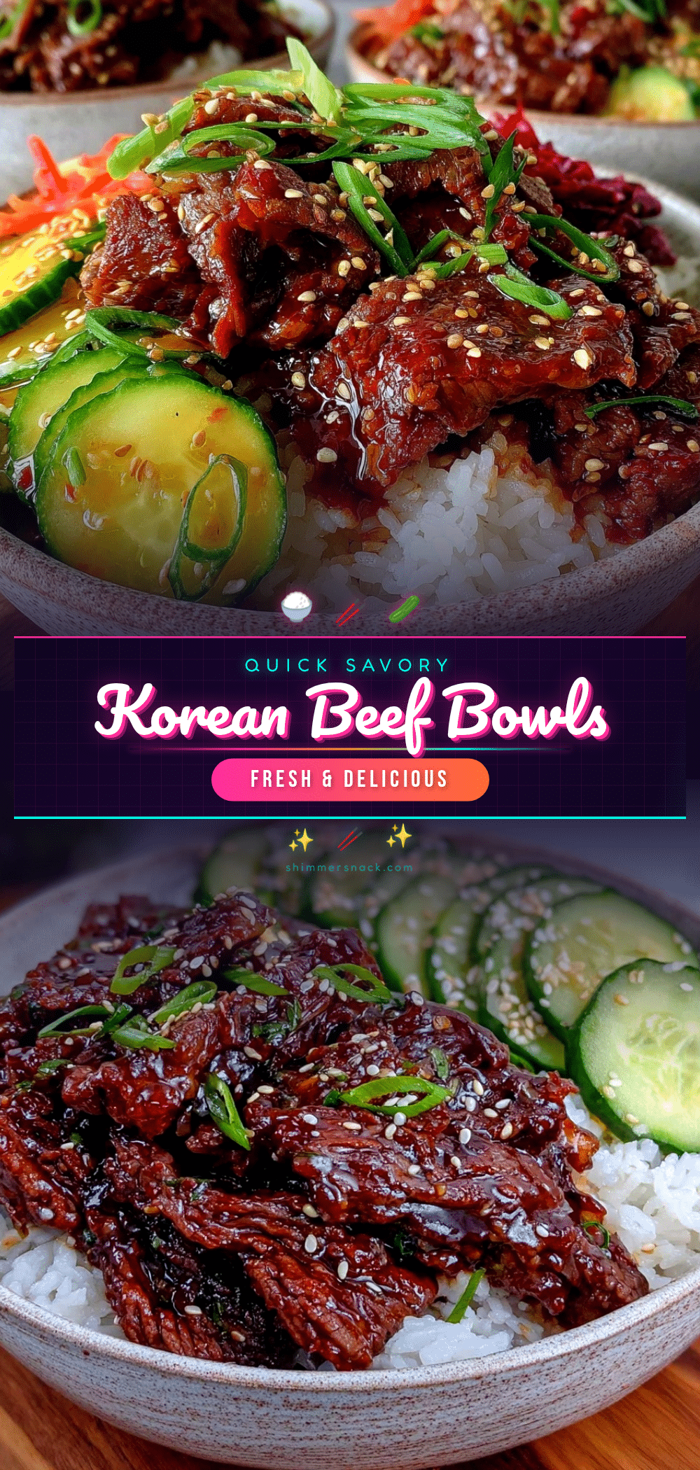 quick savory korean beef bowls recipe