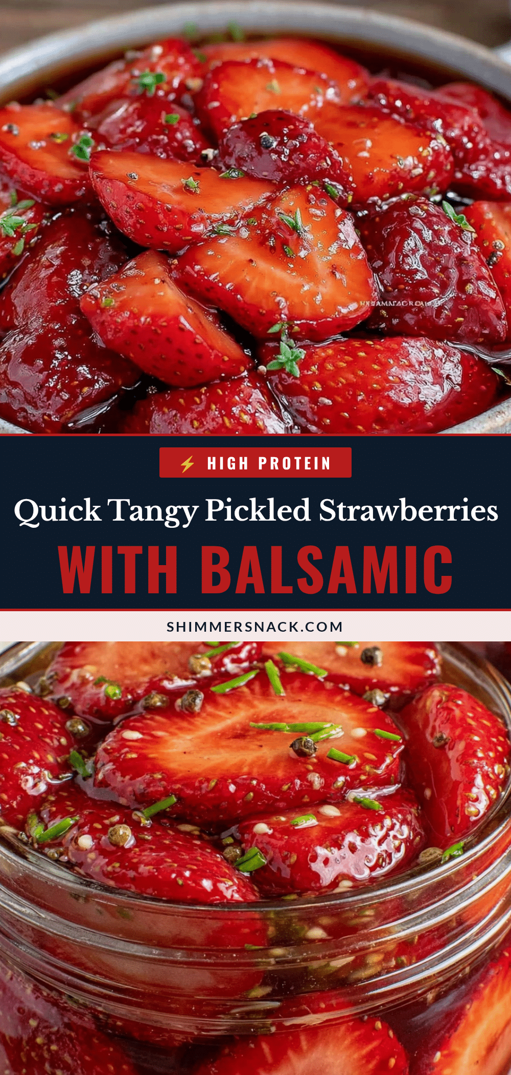 quick tangy pickled strawberries recipe