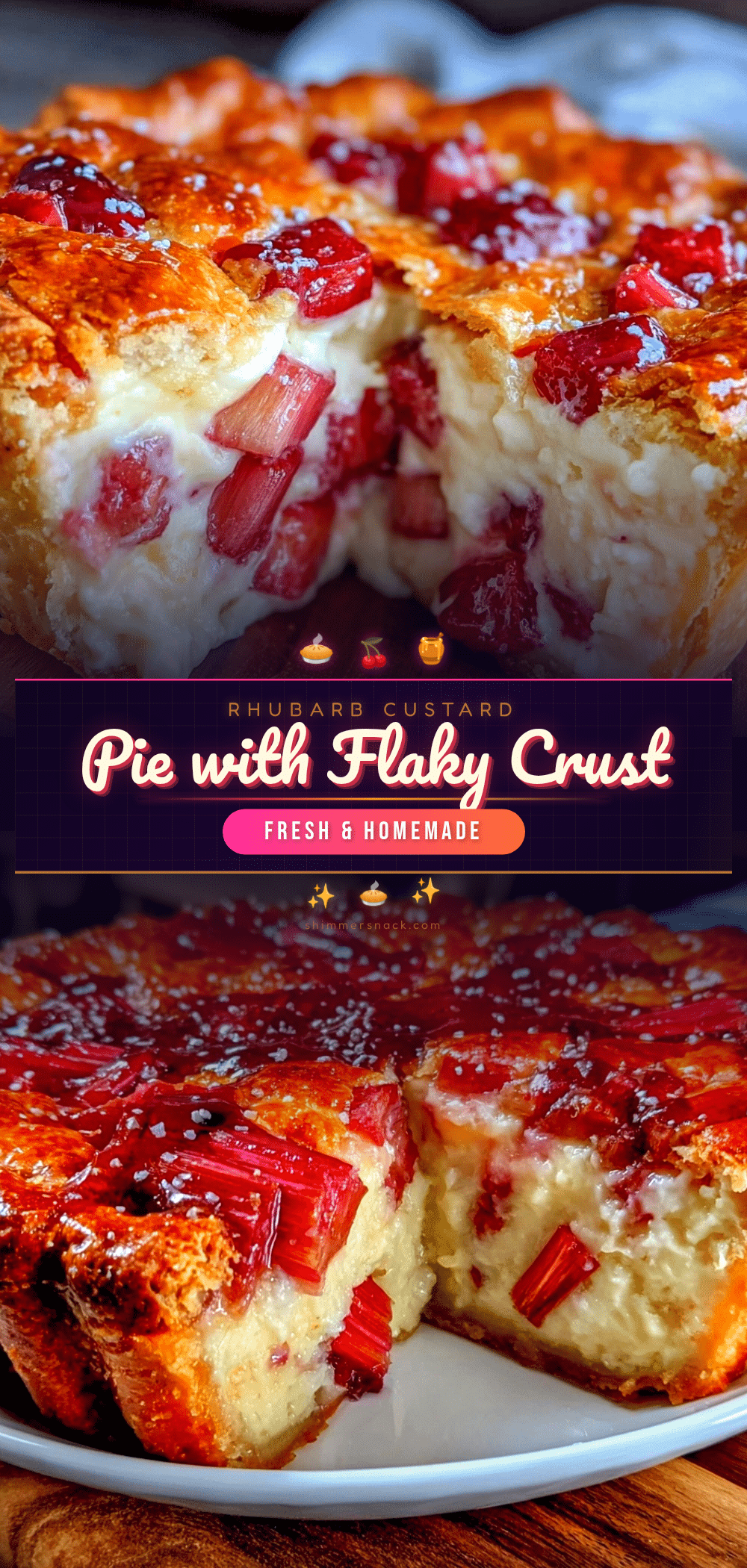 rhubarb custard pie recipe