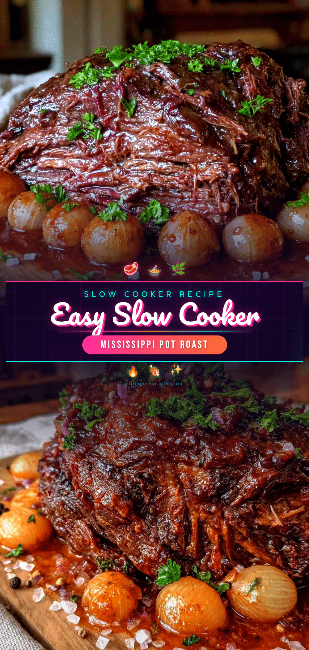 slow cooker Mississippi pot roast recipe