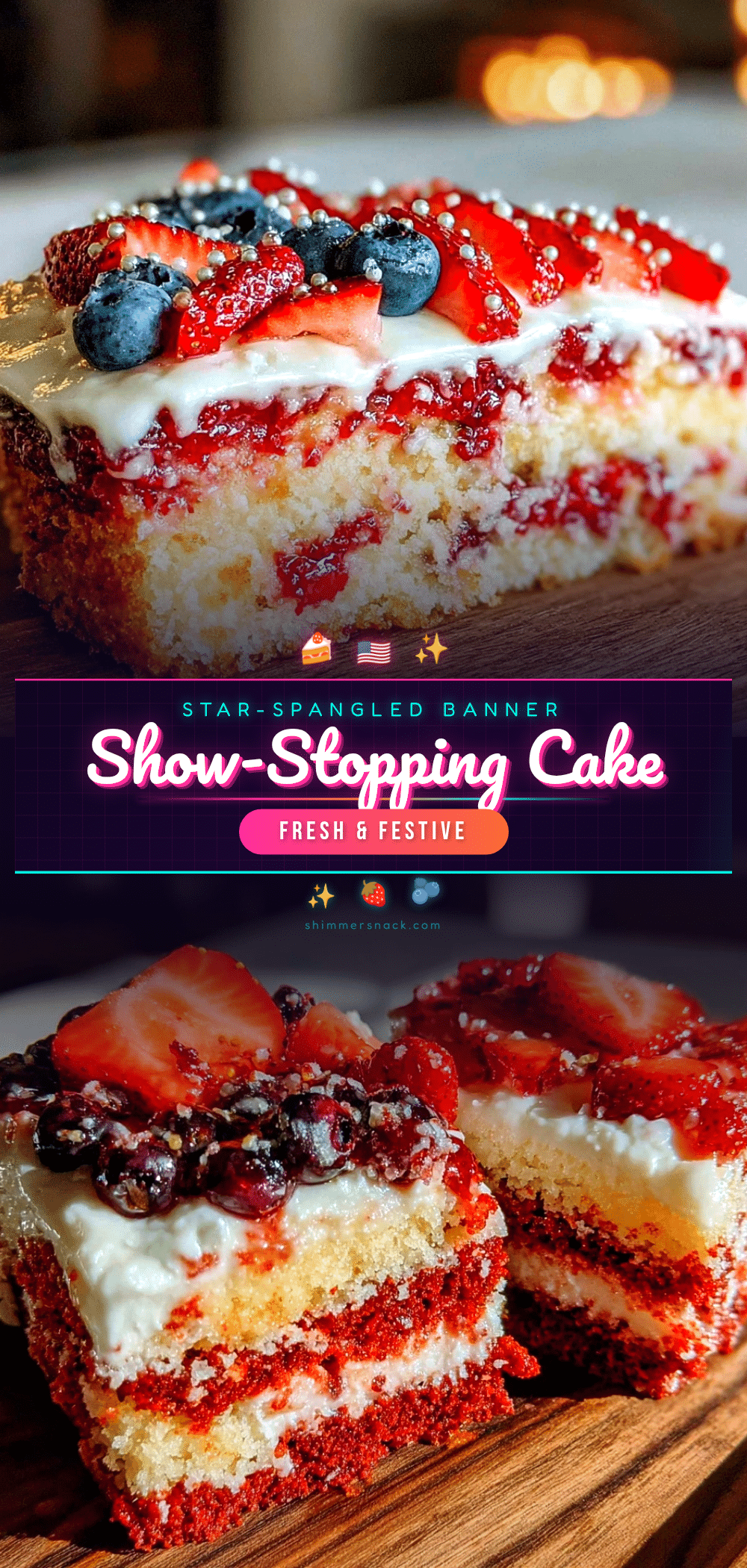 Star-Spangled Banner Cake recipe