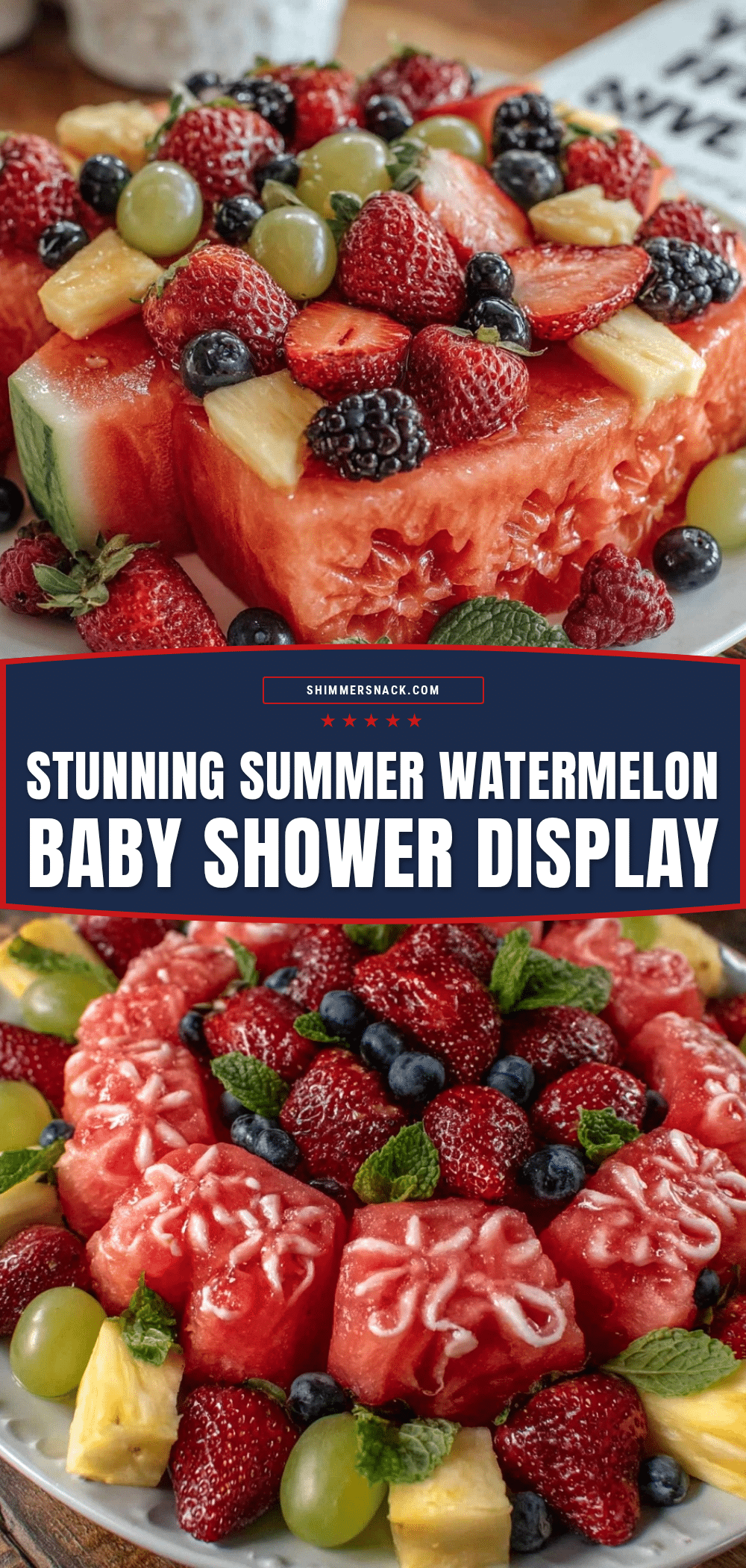 summer baby shower fruit display recipe