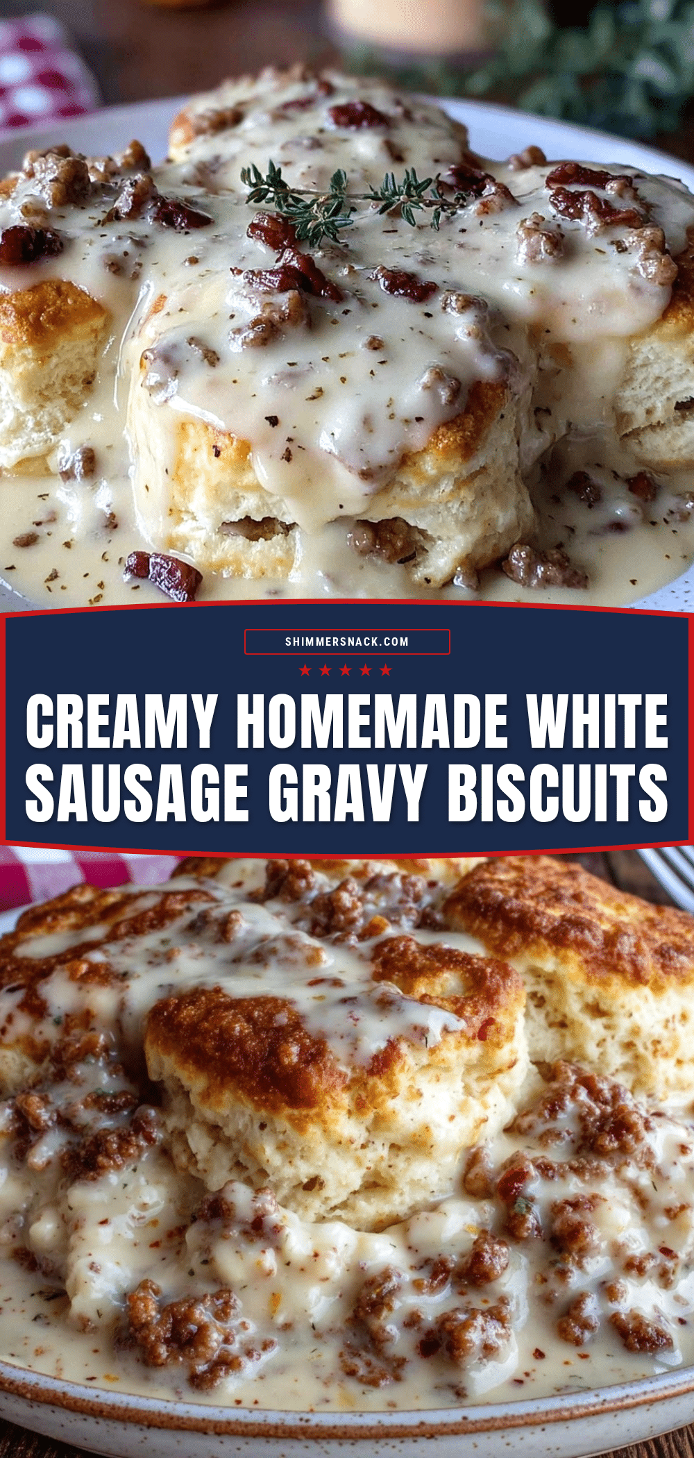 white sausage gravy and biscuits recipe