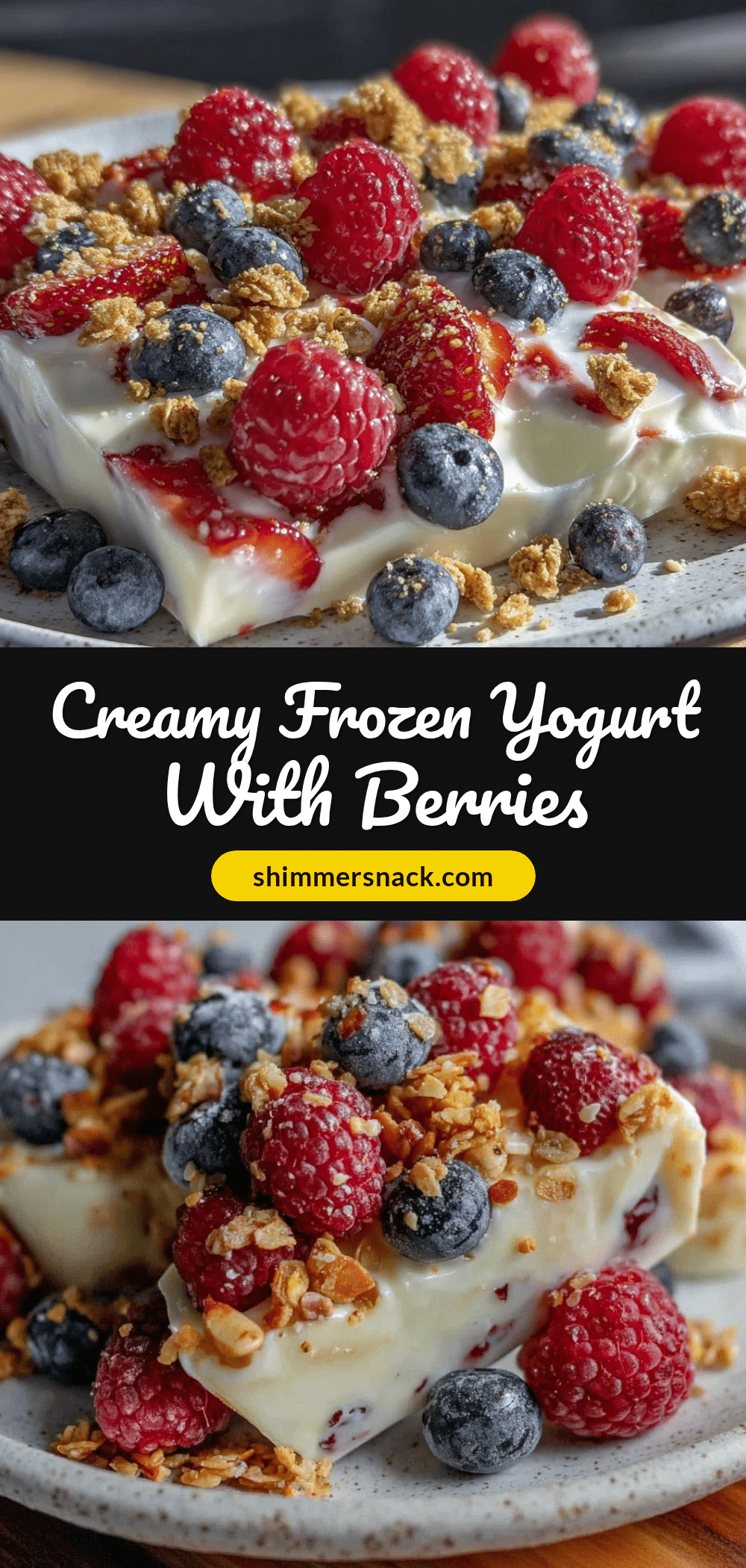 creamy frozen yogurt bark recipe