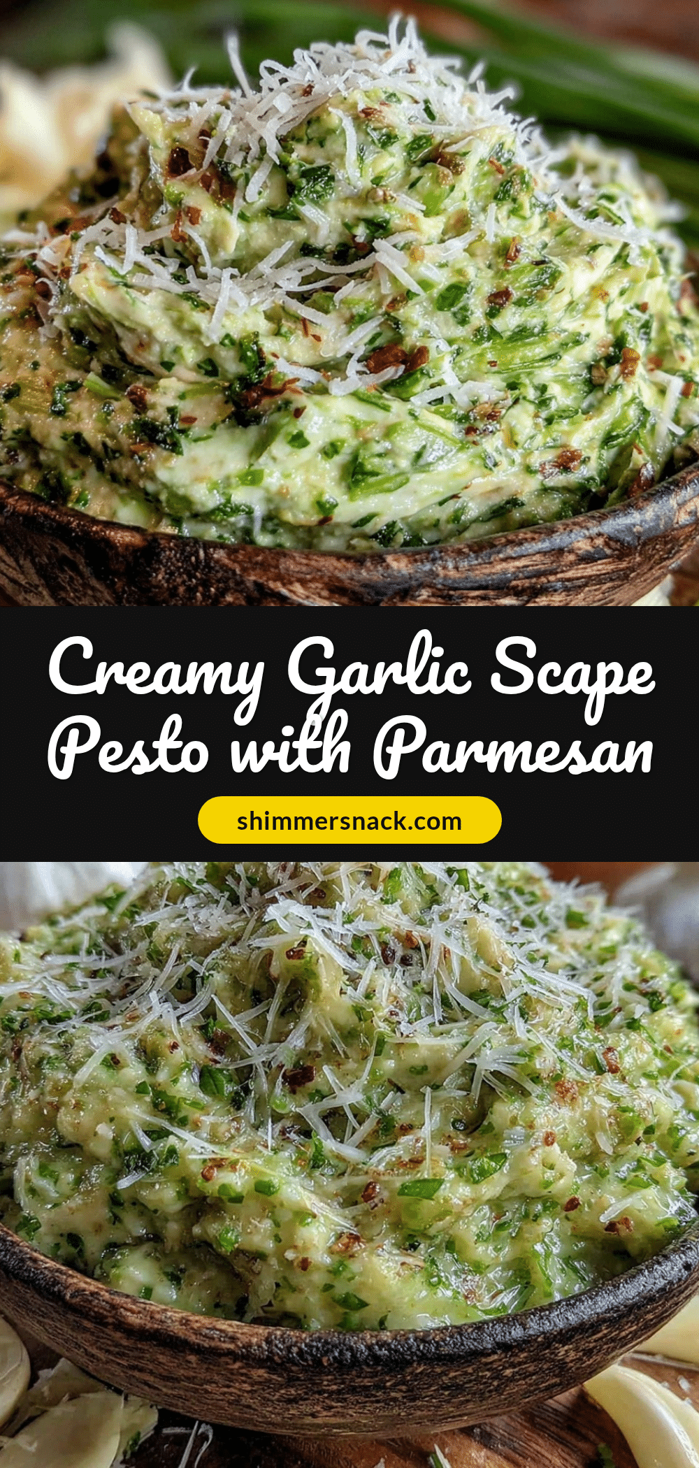 creamy garlic scape pesto recipe
