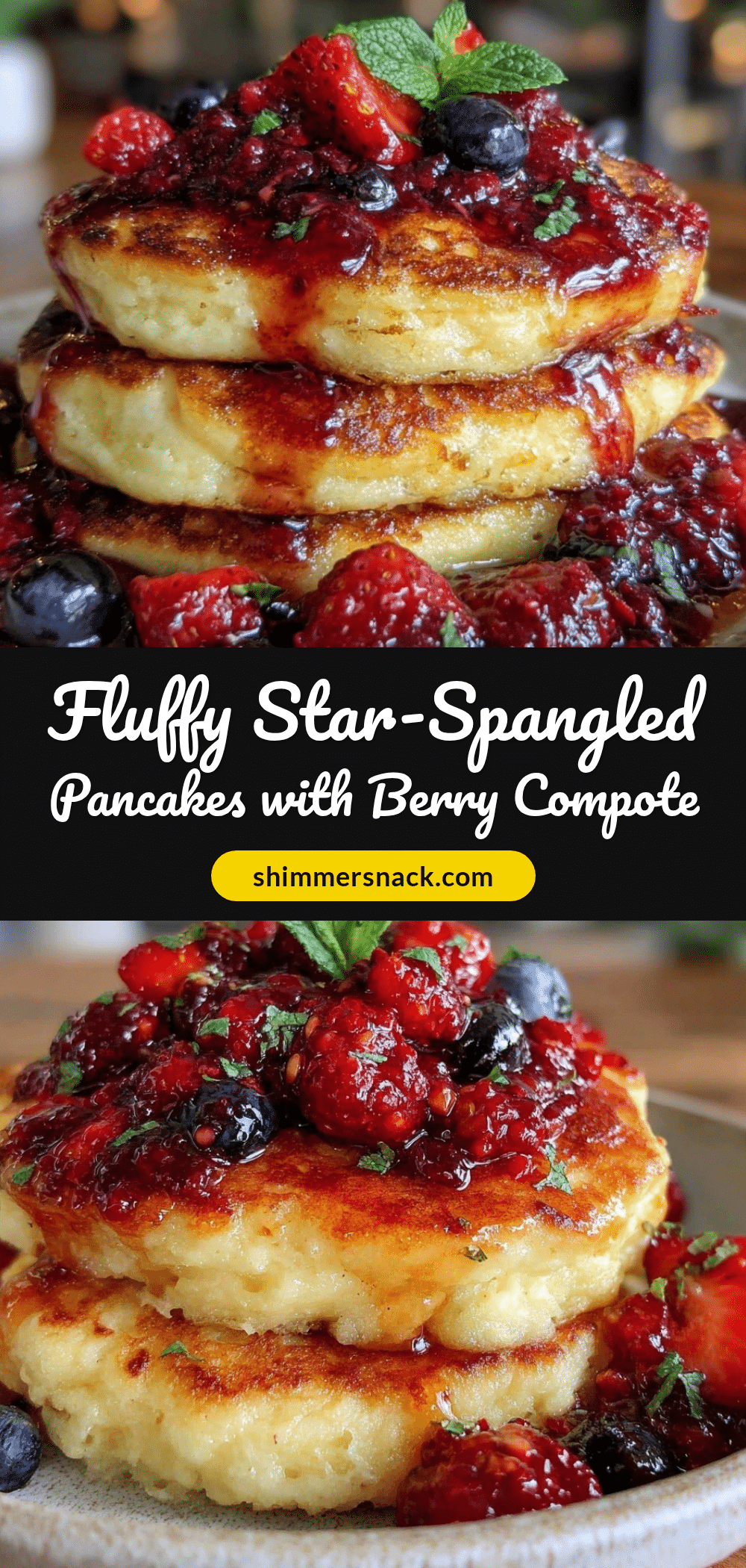 fluffy star-spangled pancakes recipe