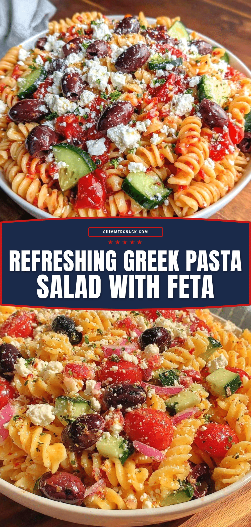 fresh Greek pasta salad recipe