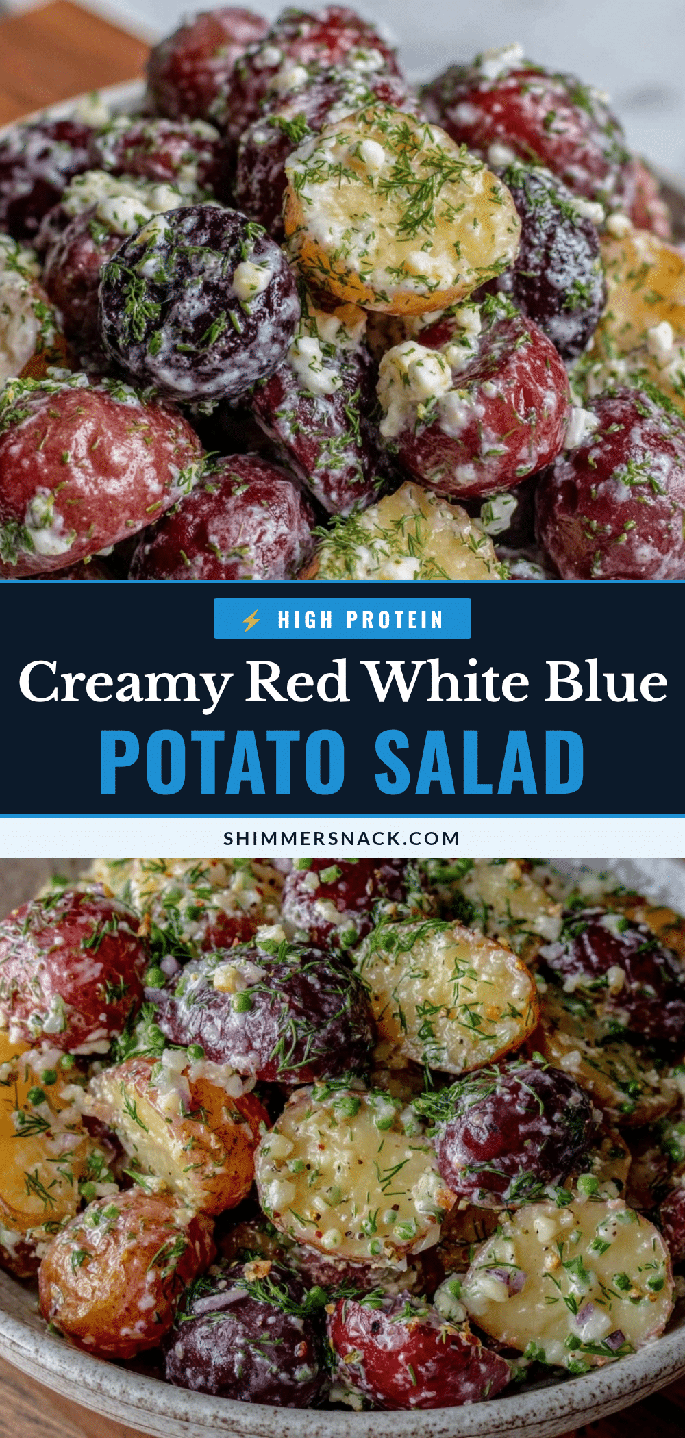 fresh red white and blue potato salad recipe