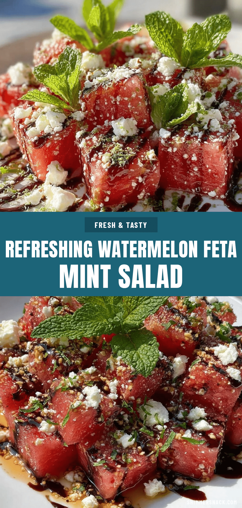 fresh watermelon feta mint salad recipe
