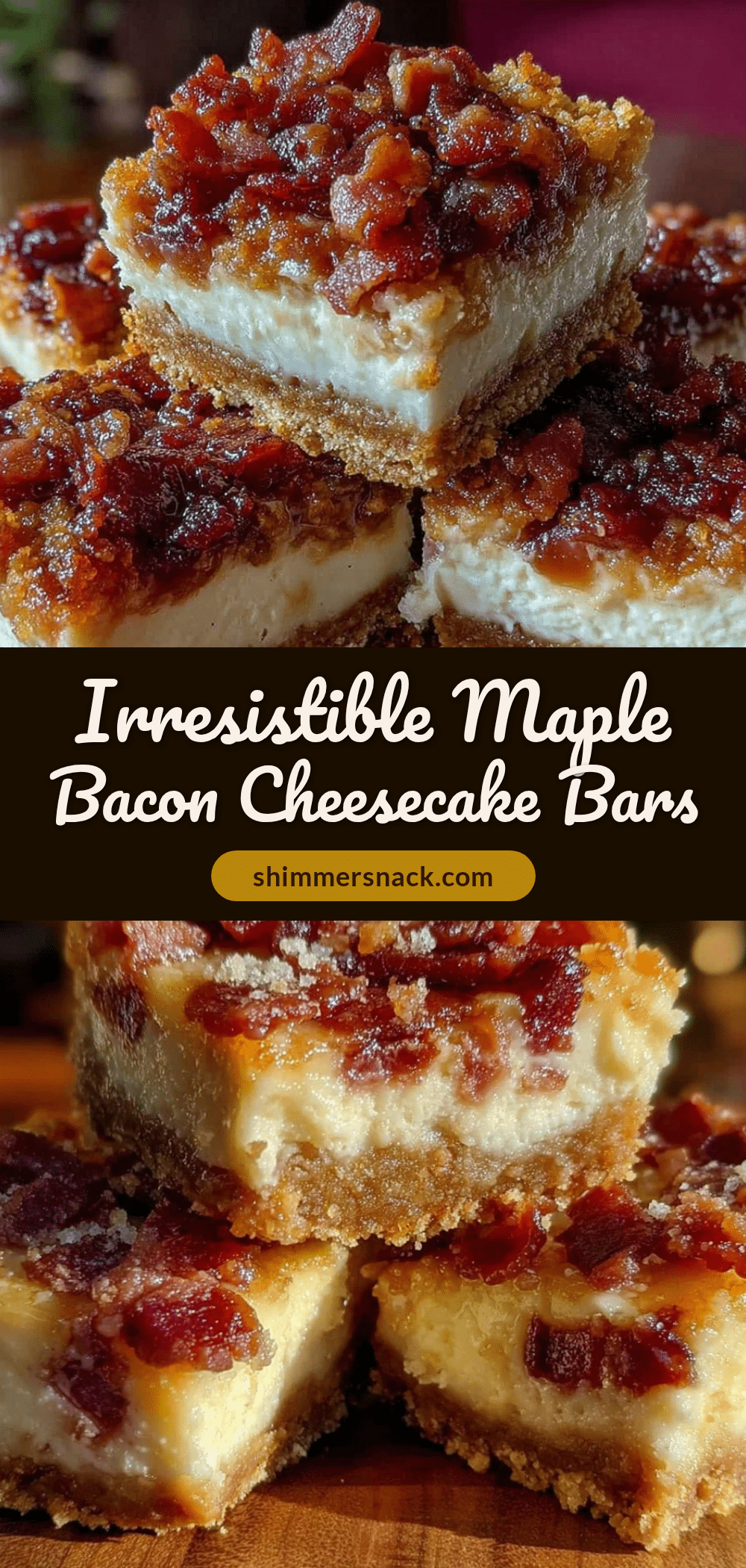 maple bacon cheesecake bars recipe