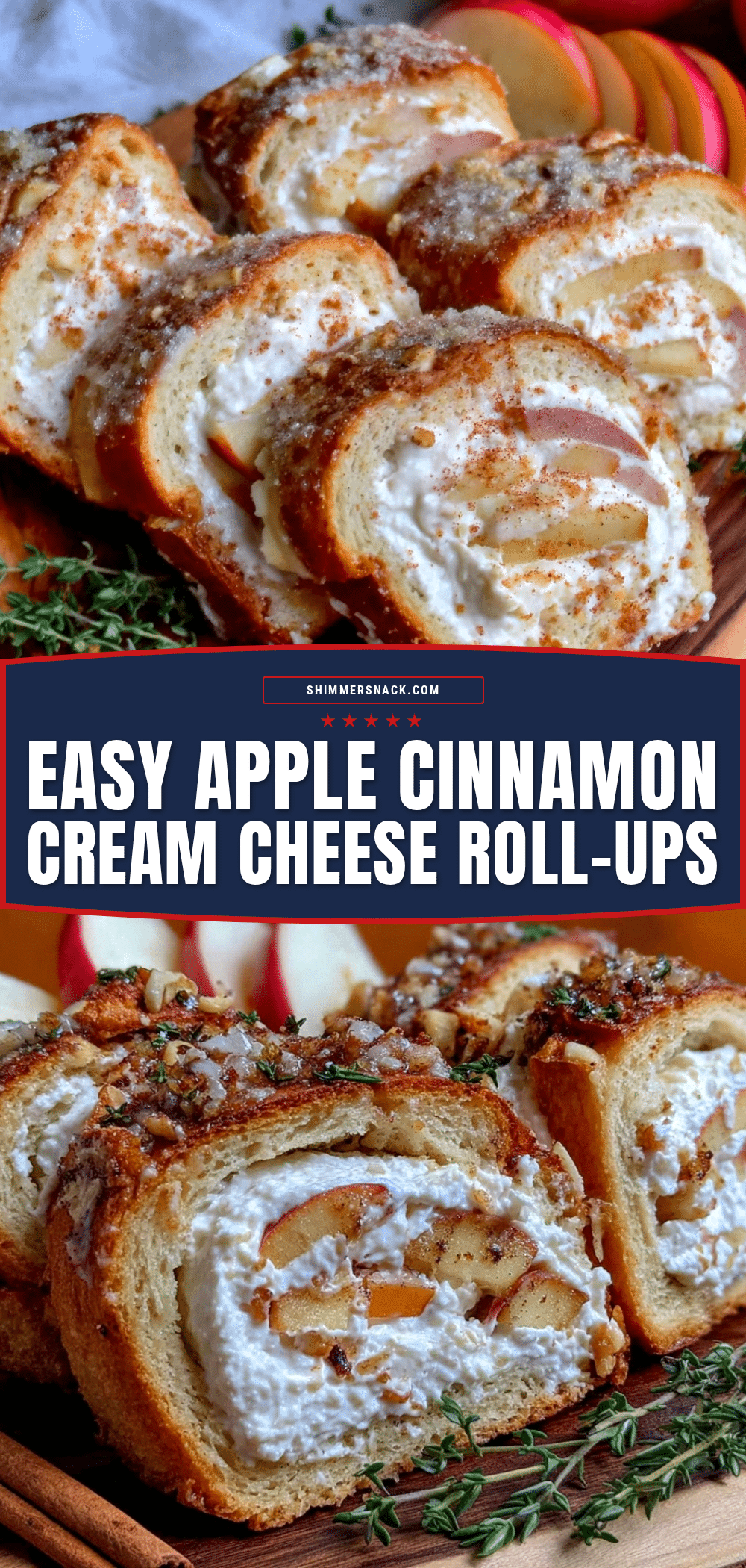 apple cinnamon cream cheese roll-ups recipe
