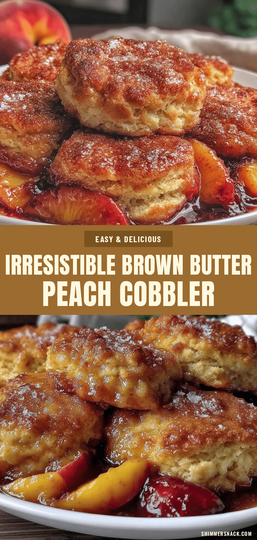 brown butter peach cobbler recipe