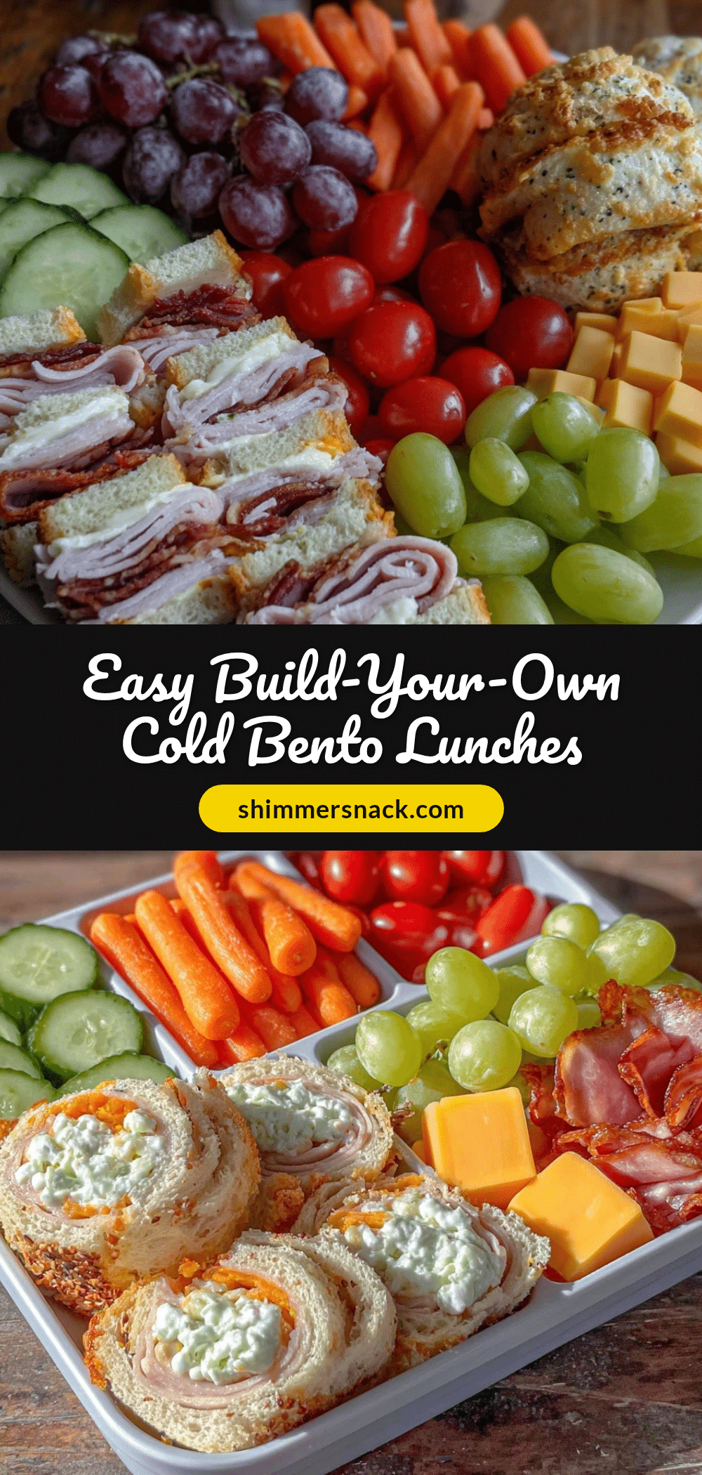 build-your-own cold bento box lunch for kids recipe
