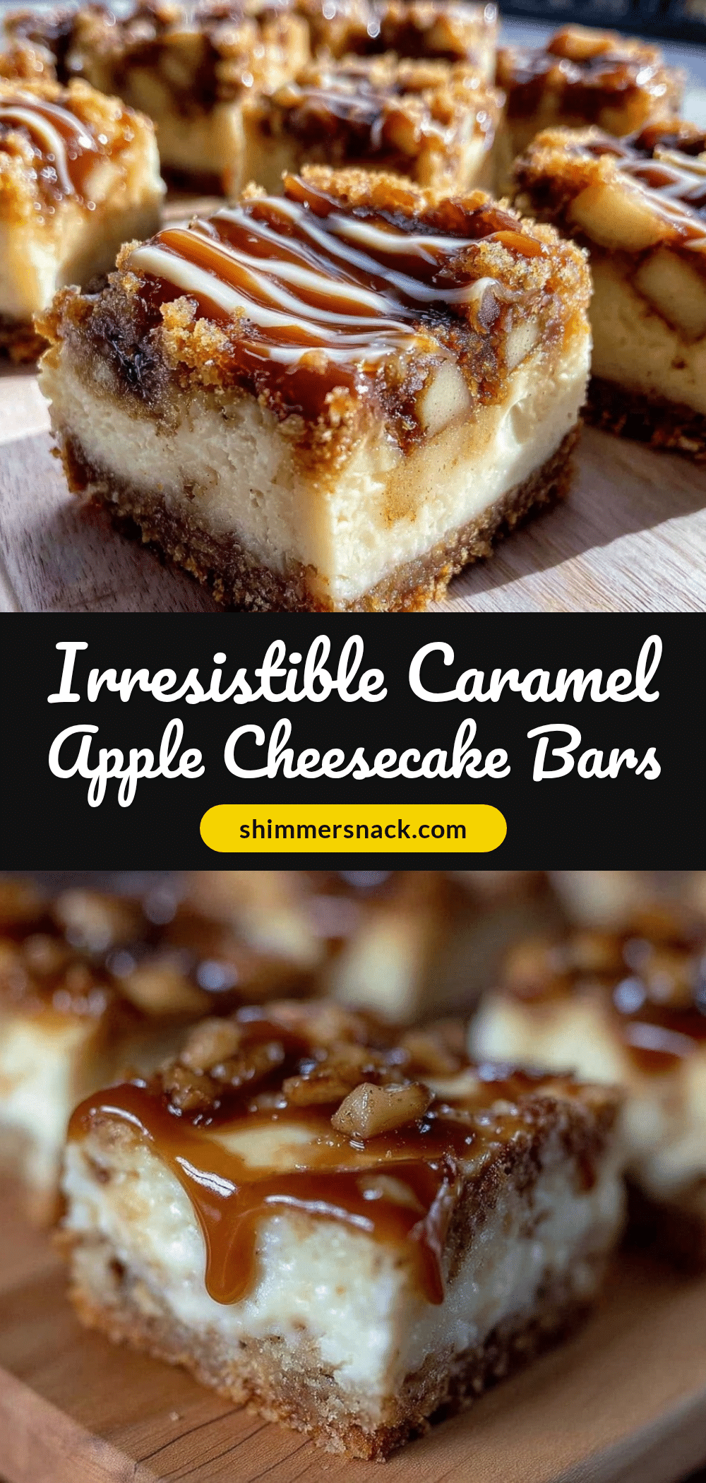 caramel apple cheesecake bars recipe