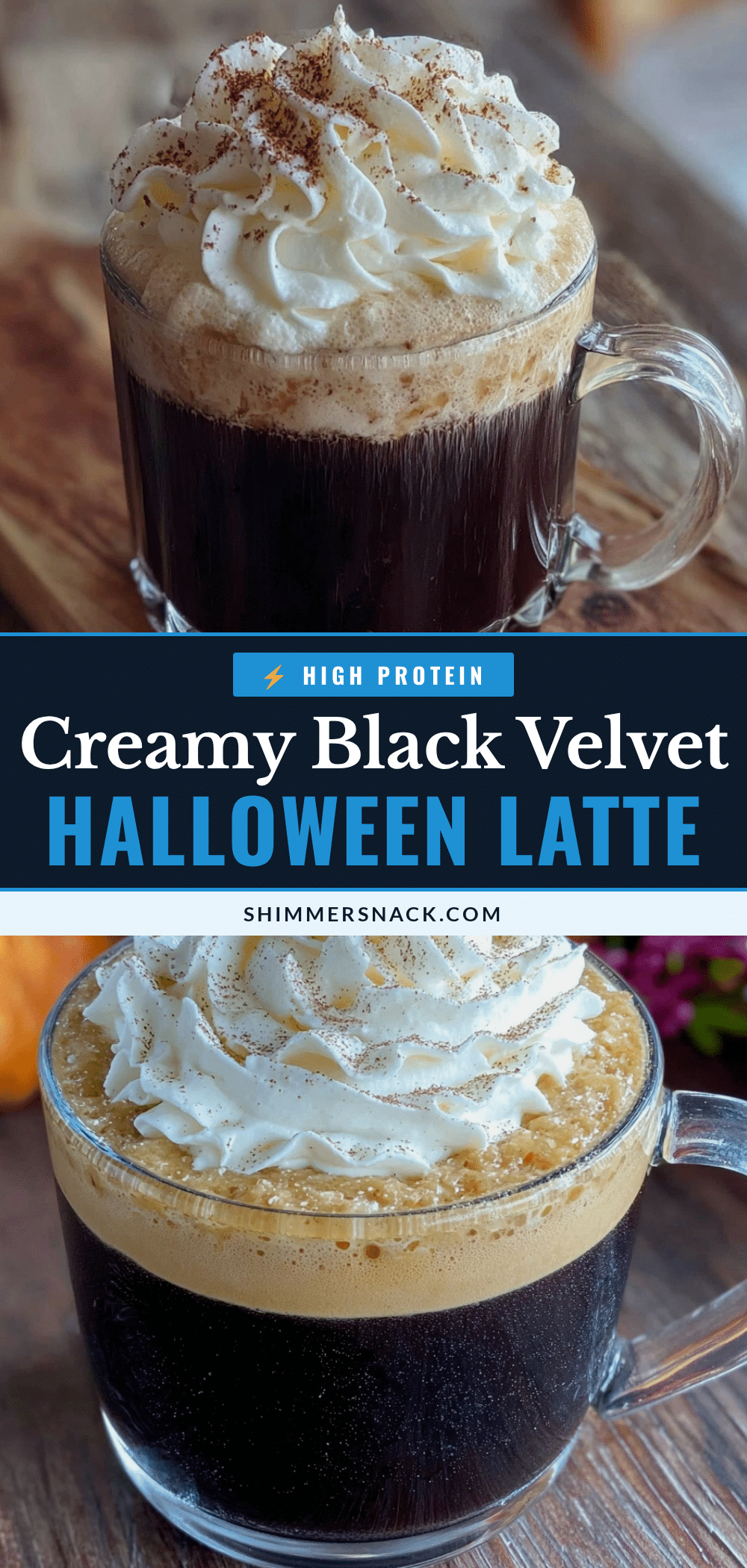 creamy black velvet halloween latte recipe
