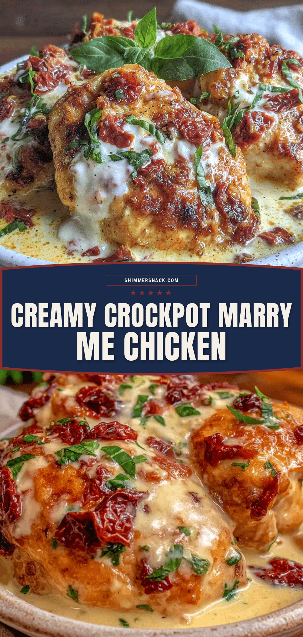creamy crockpot marry me chicken recipe