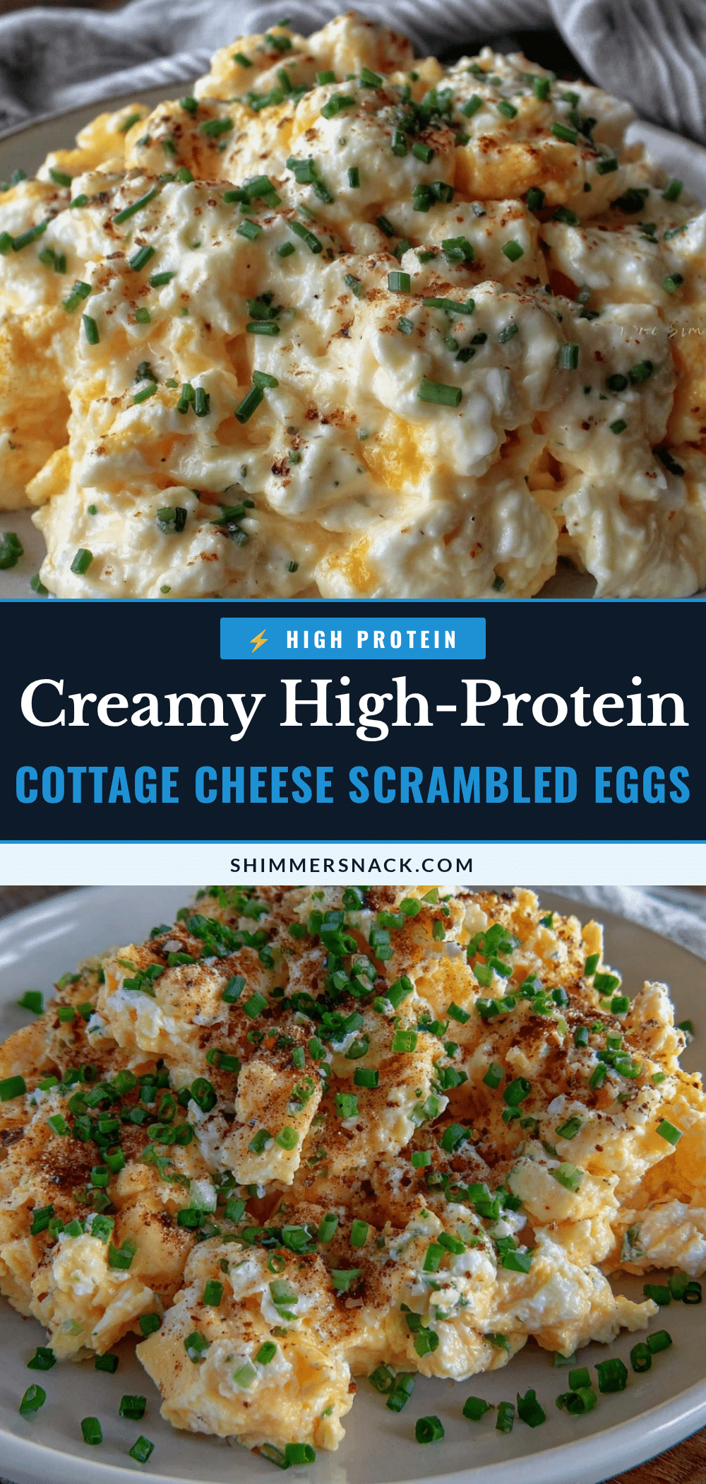 creamy high-protein cottage cheese scrambled eggs recipe