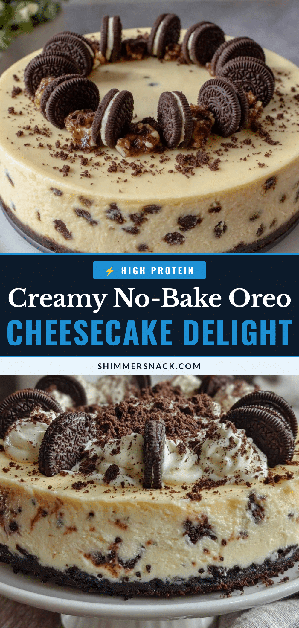 Creamy No-Bake Oreo Cheesecake Delight recipe
