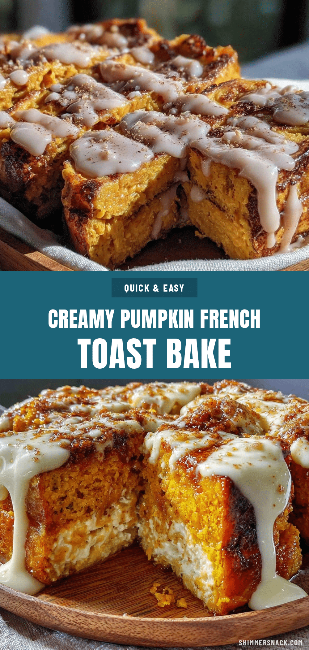 creamy pumpkin french toast bake recipe