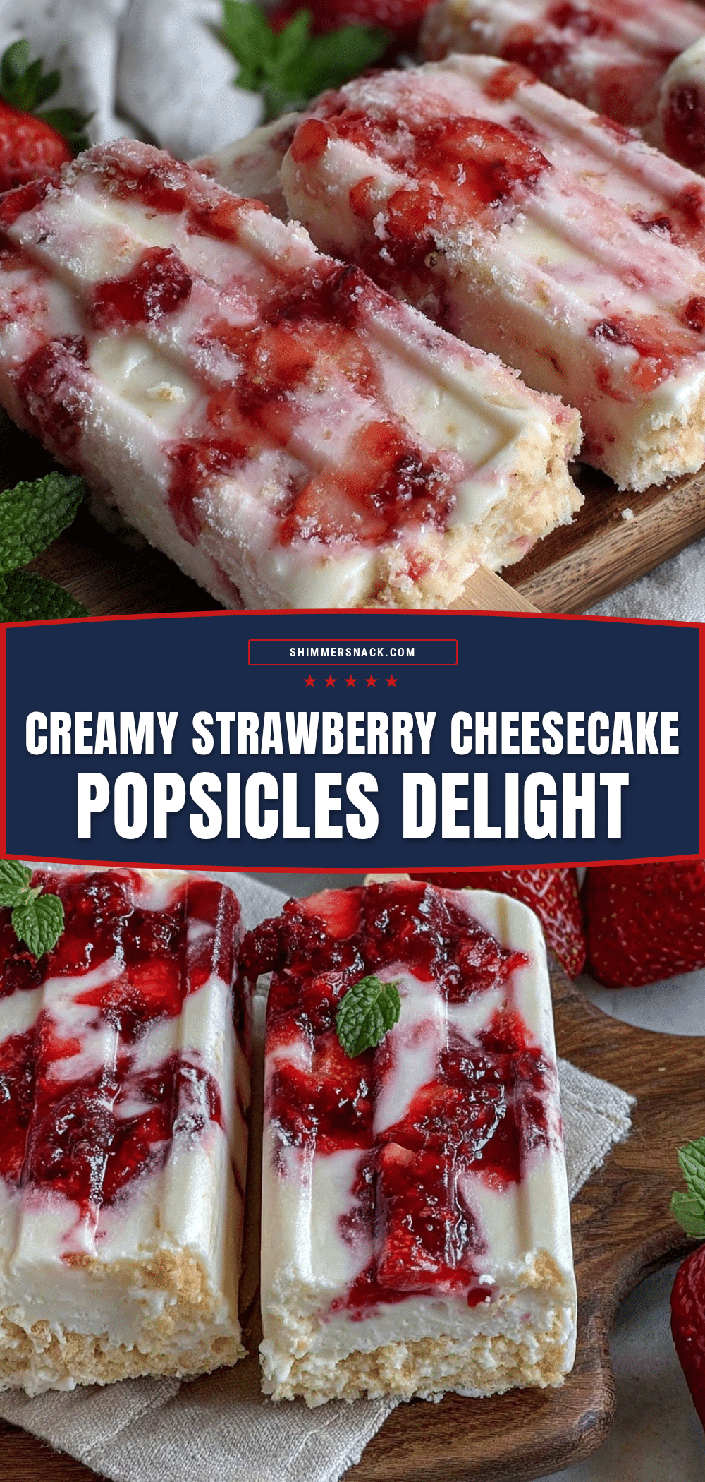 creamy strawberry cheesecake popsicles recipe