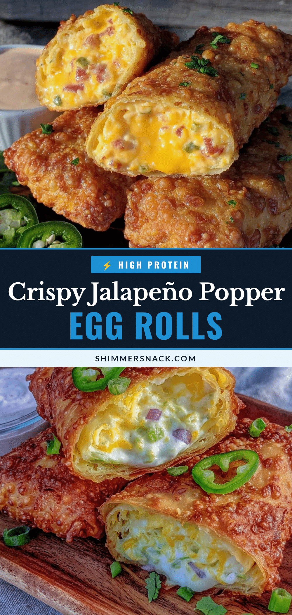 crispy jalapeño popper egg rolls recipe