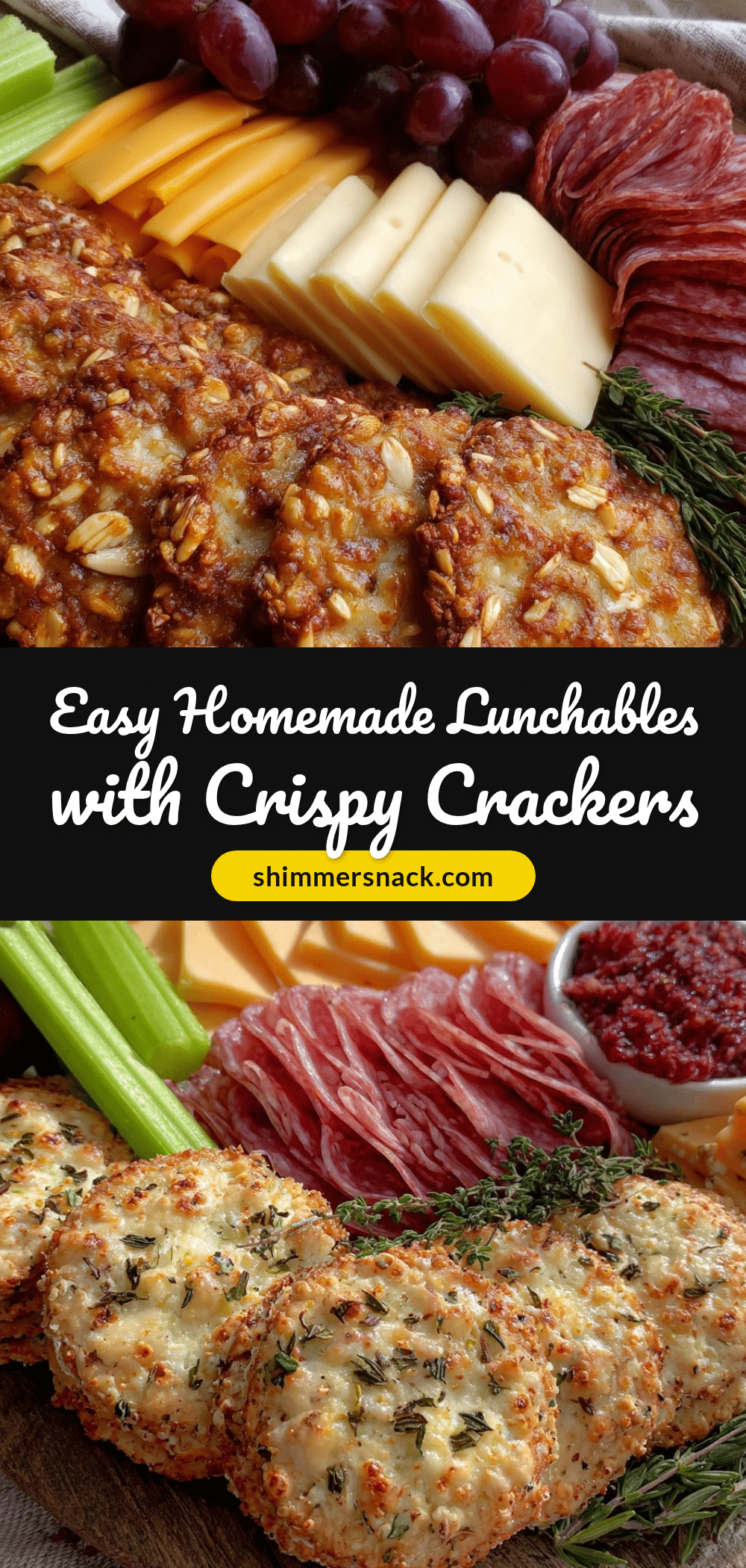 DIY Lunchables with Homemade Crispy Crackers recipe