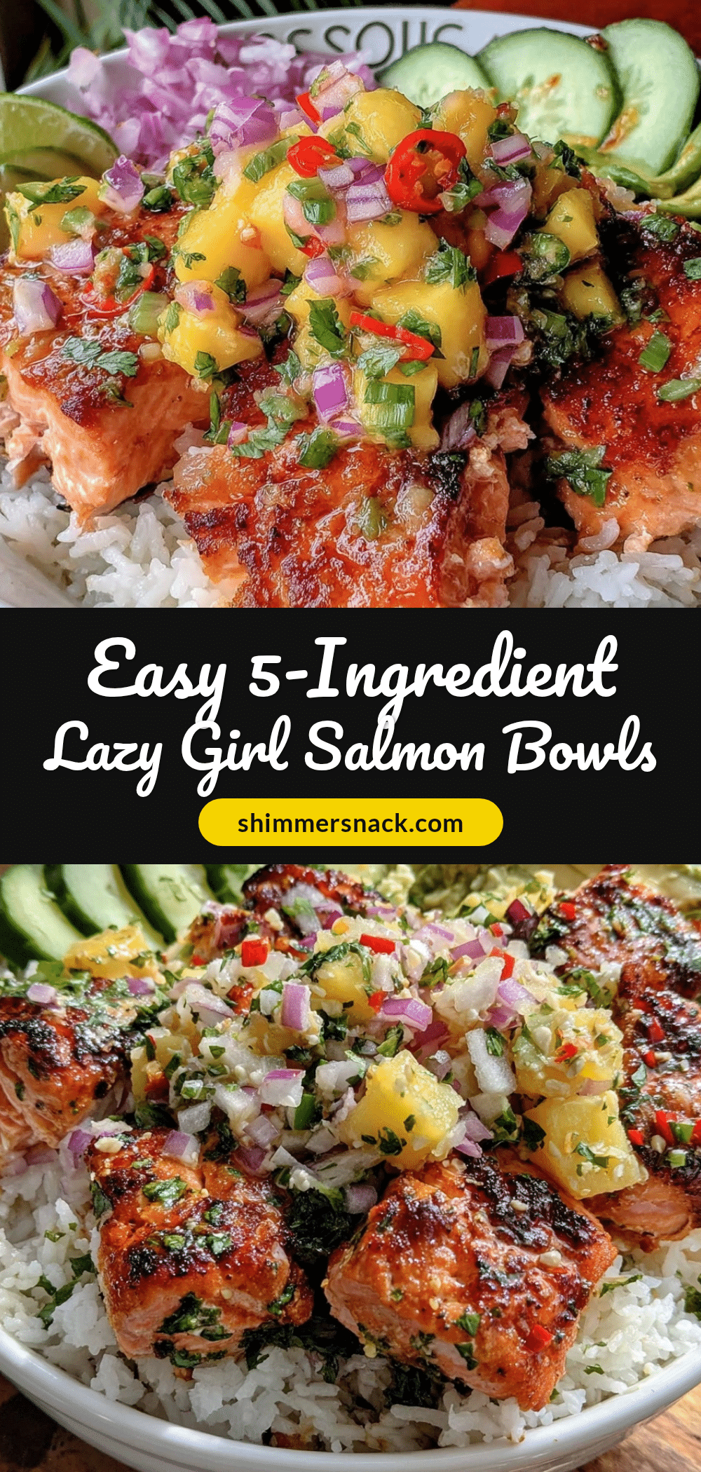 easy 5-ingredient lazy girl salmon bowls recipe