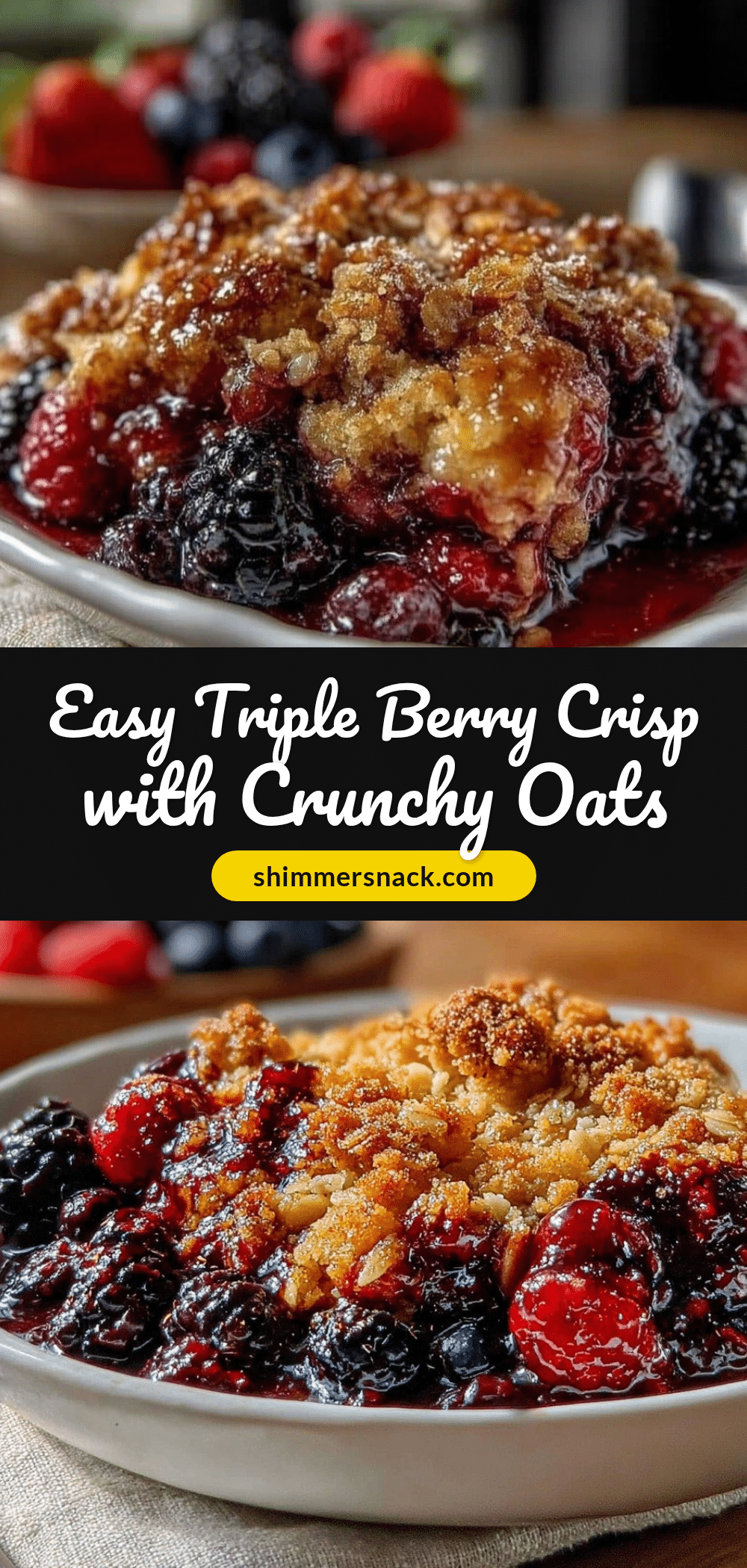 easy triple berry crisp recipe